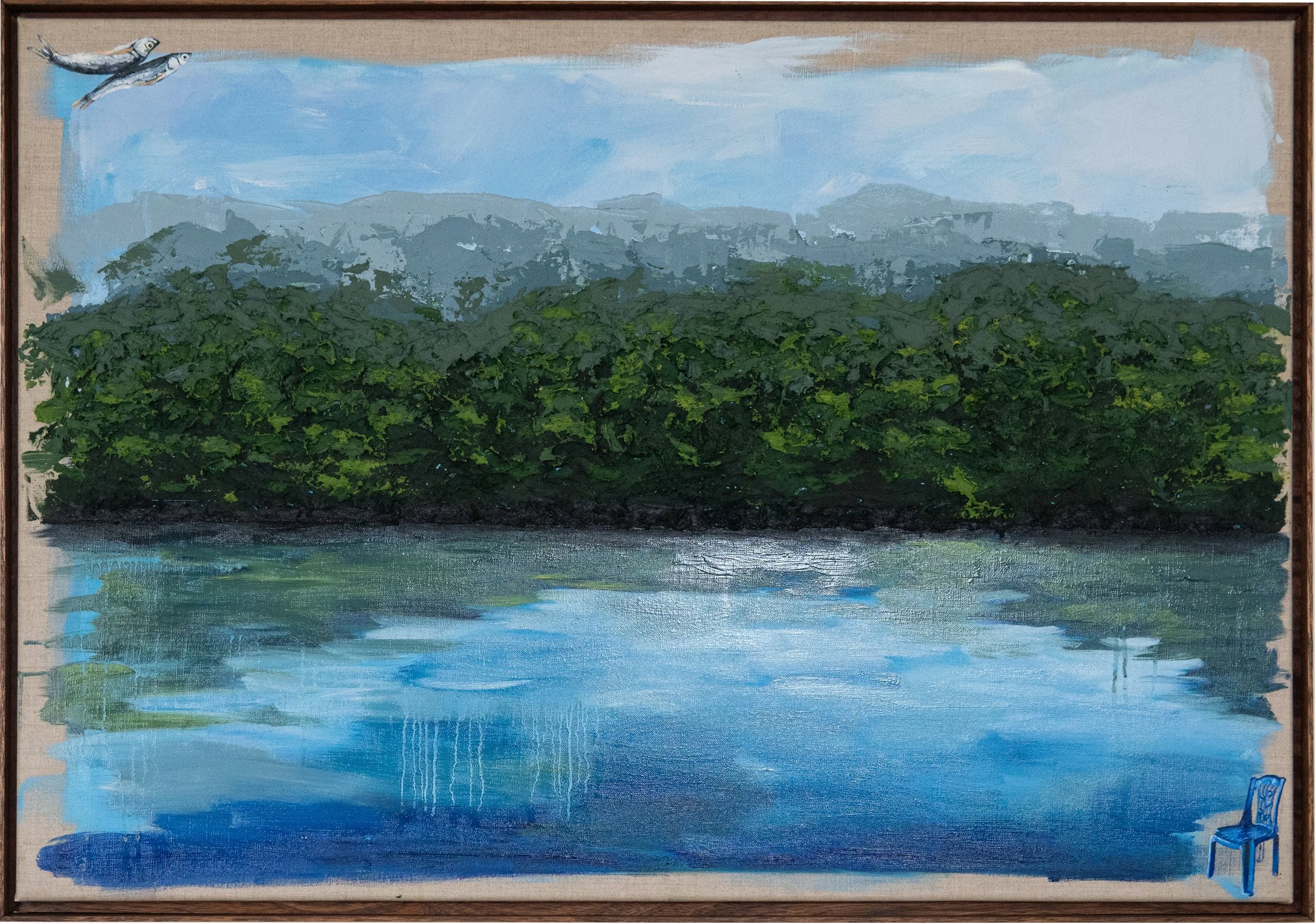 New Perspectives,2024. Acrylic,oil/Linen canvas - 100 x 70cm. Framed /sold
