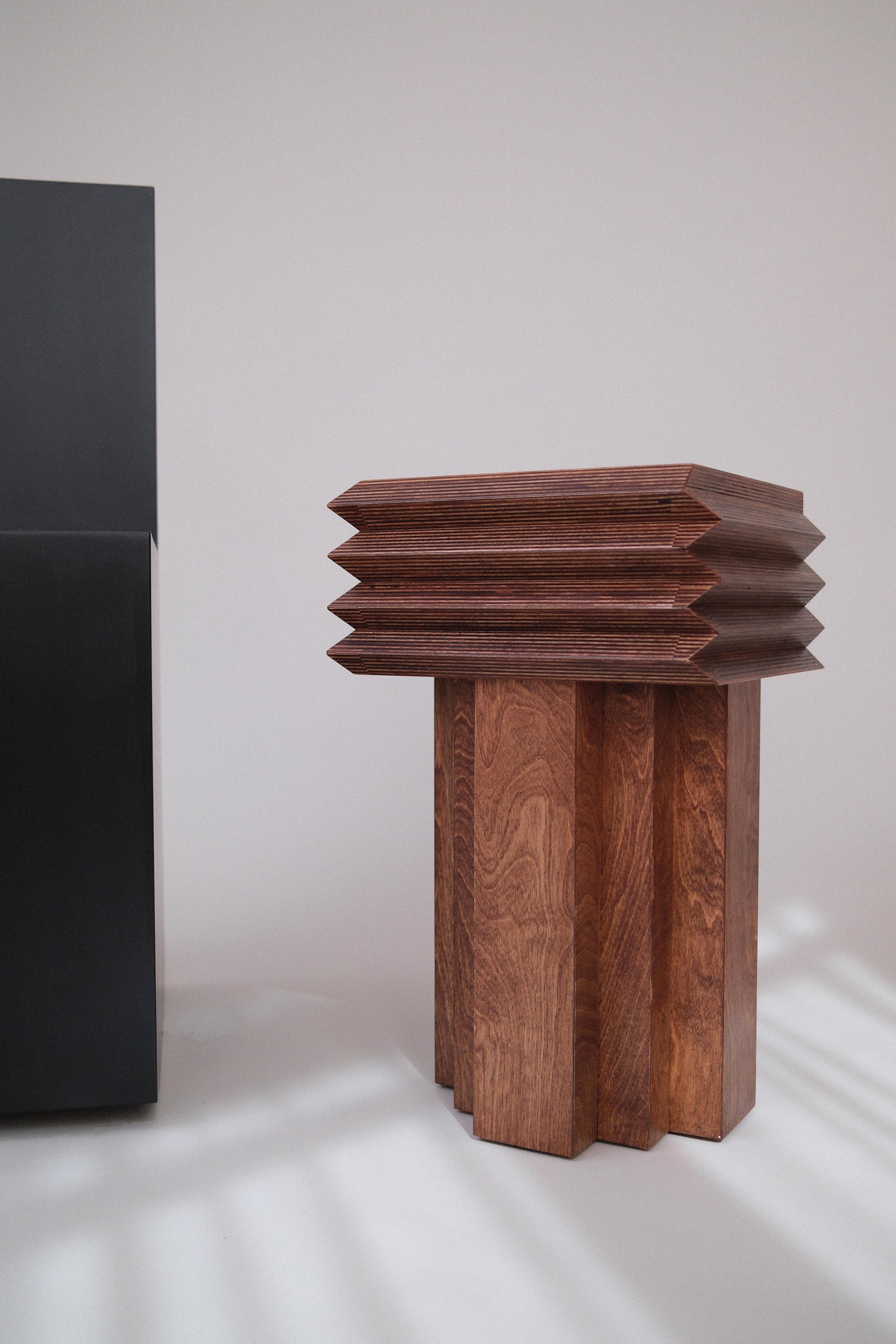MM Stool - Dark Oak