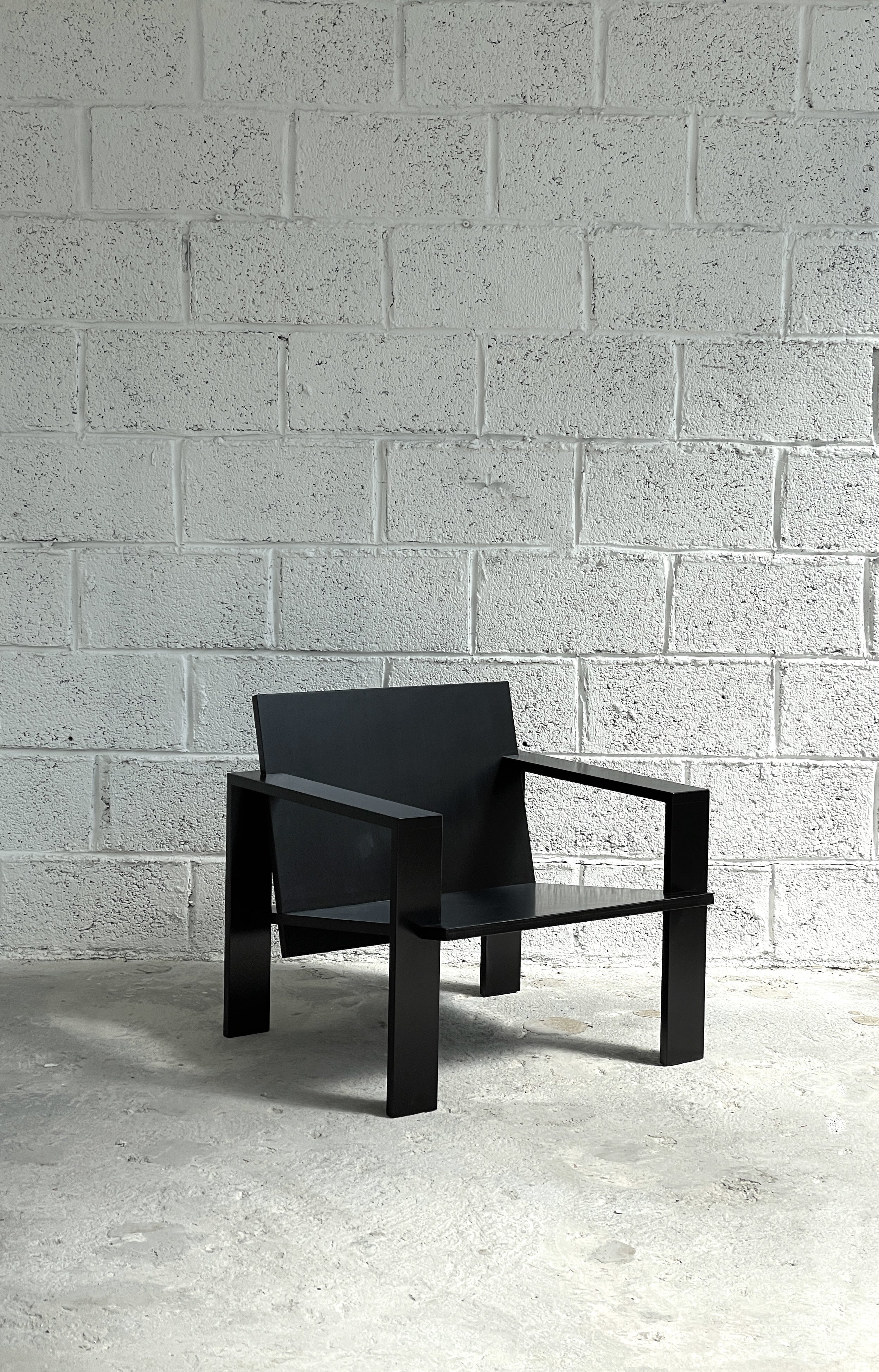 Lounge Chair 01 - Black Satin