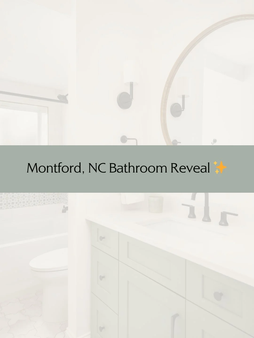From concept to completion, this Monford bathroom came together beautifully. The soft green cabinetry, the patterned tile details, and matte black fixtures, every selection chosen to create a space that feels timeless, functional, and fresh.

Thought
