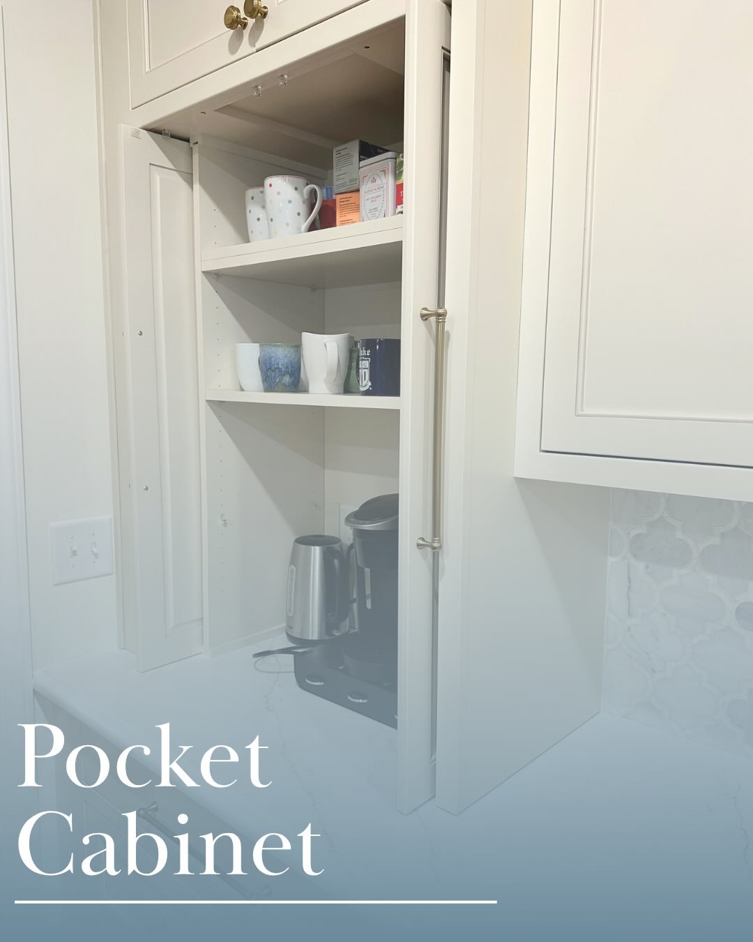 Optimize your kitchen without adding clutter ✨
Pocket cabinets create hidden storage for everyday appliances while keeping countertops open and functional!