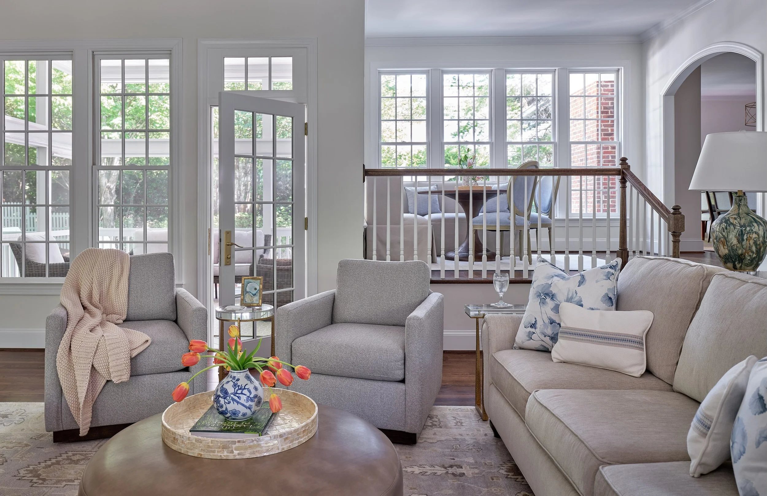 Another section of a beautiful whole home renovation in South Park. This living room features thoughtful structural changes, intentional finishes, and a more functional layout coming together to give it an entirely new feel. 🌷

At Veritas, we consid