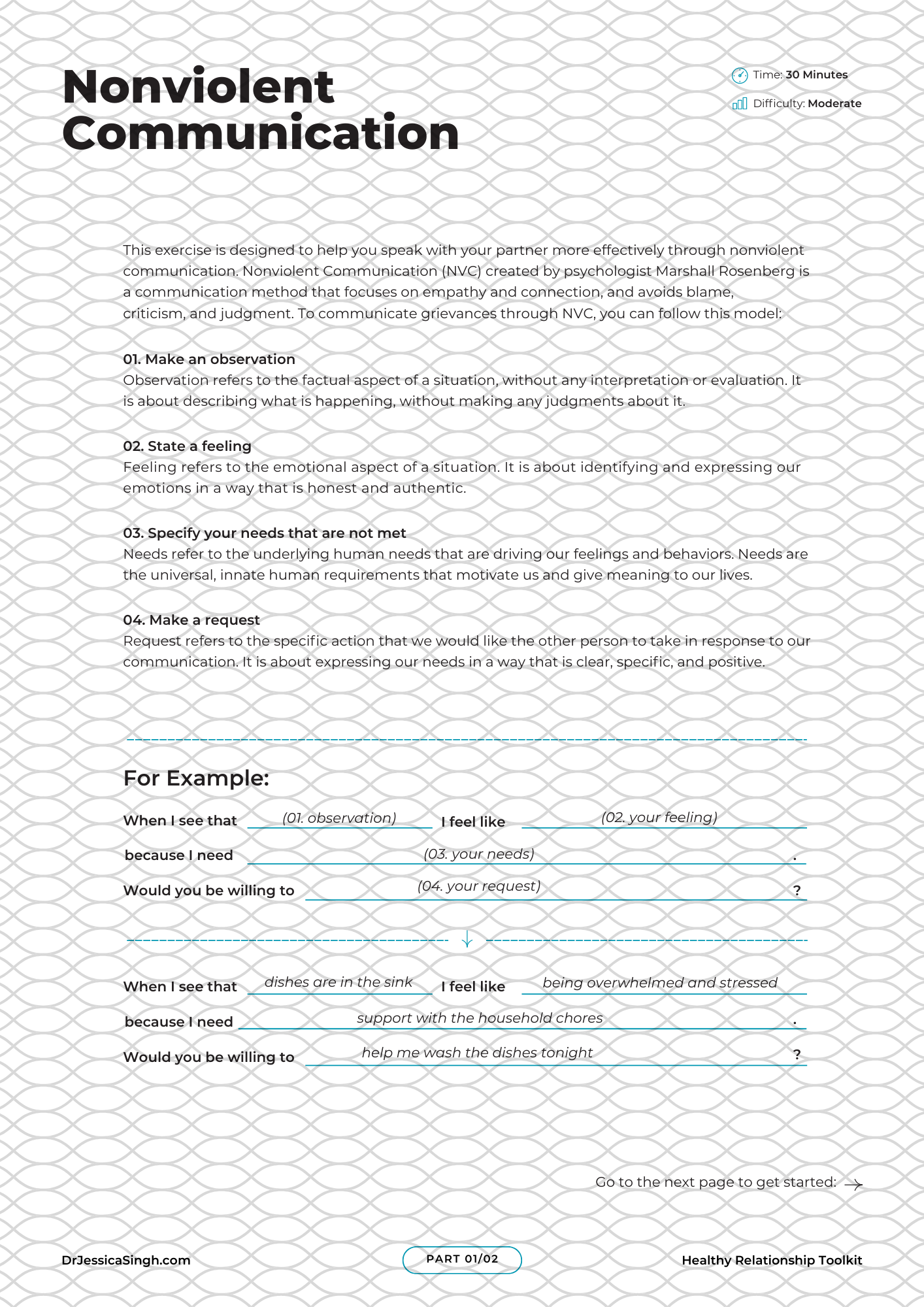 Nonviolent Communication Worksheet