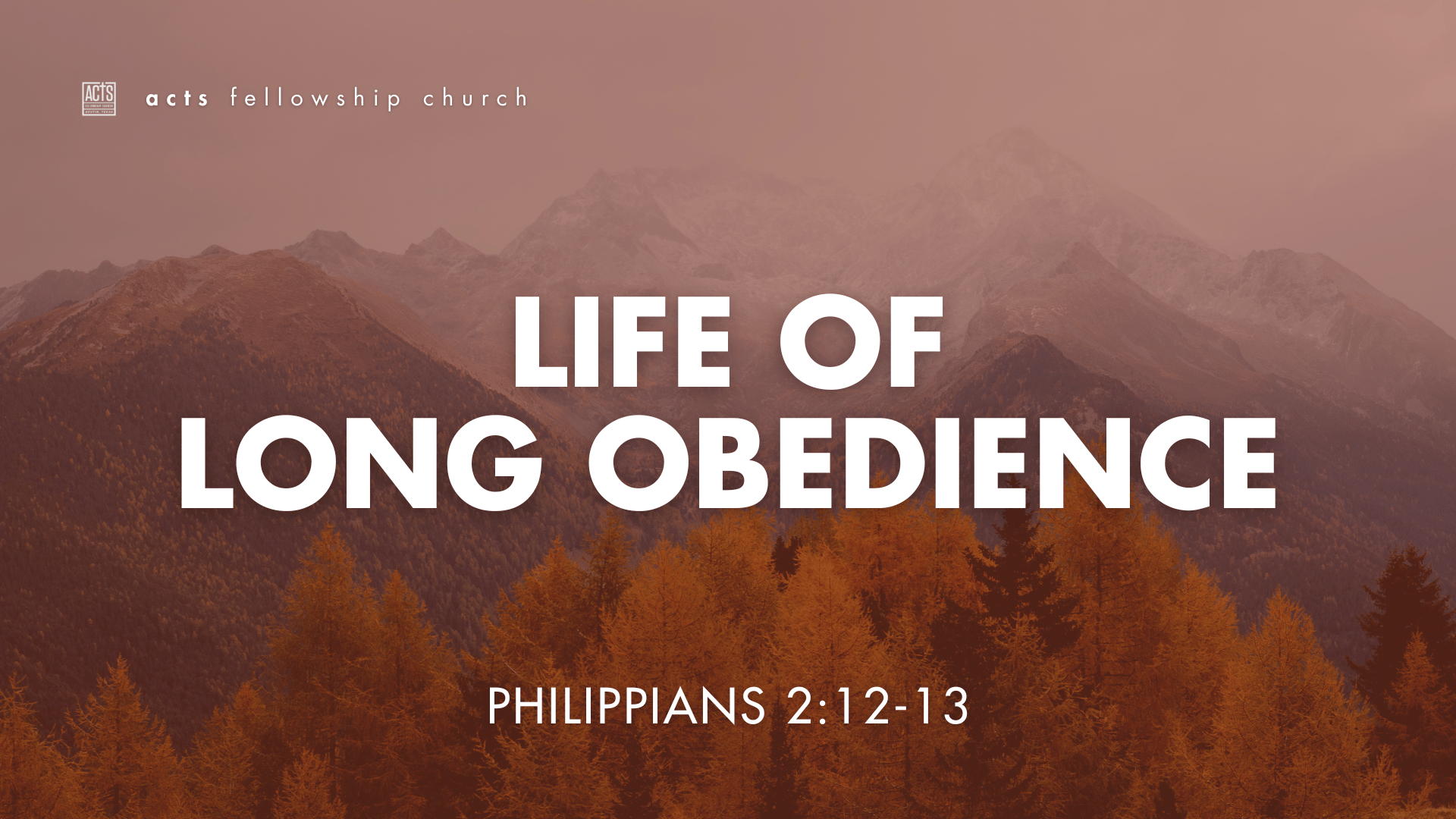 Life of Long Obedience
