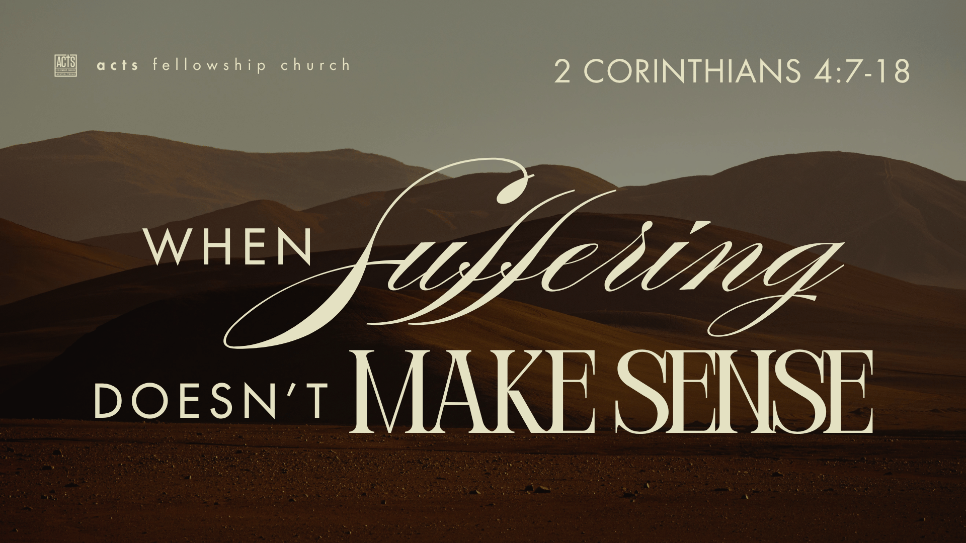 When Suffering Doesn’t Make Sense