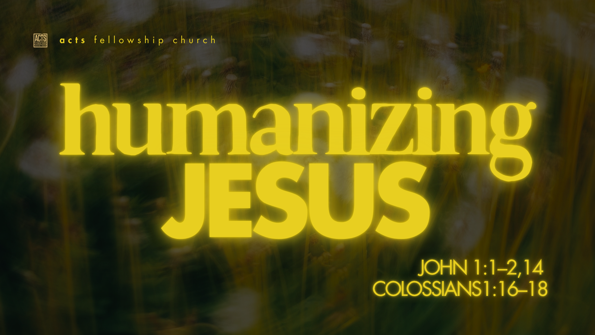 Humanizing Jesus