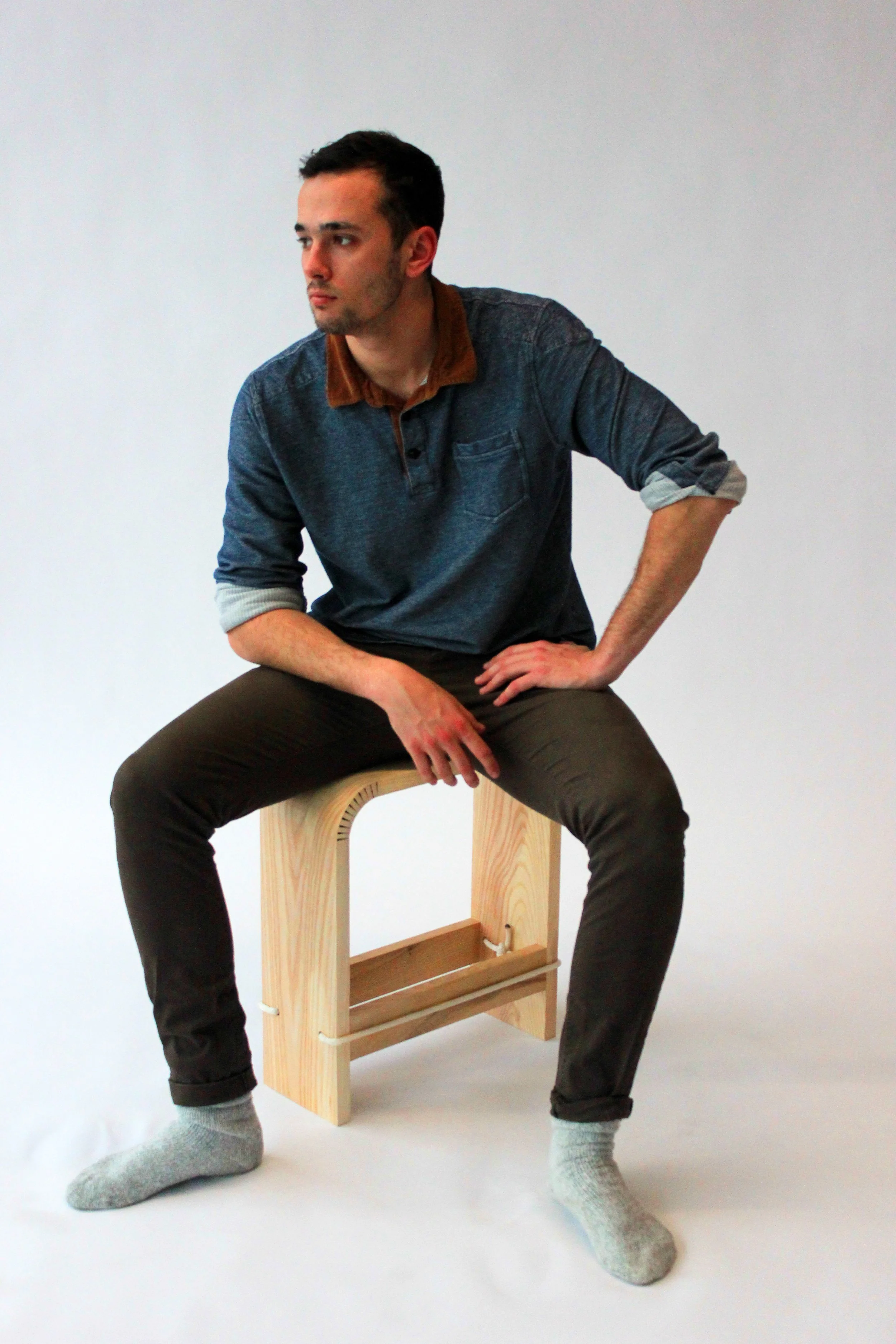 Ash - Bent Wood Stool — Garrett Becker