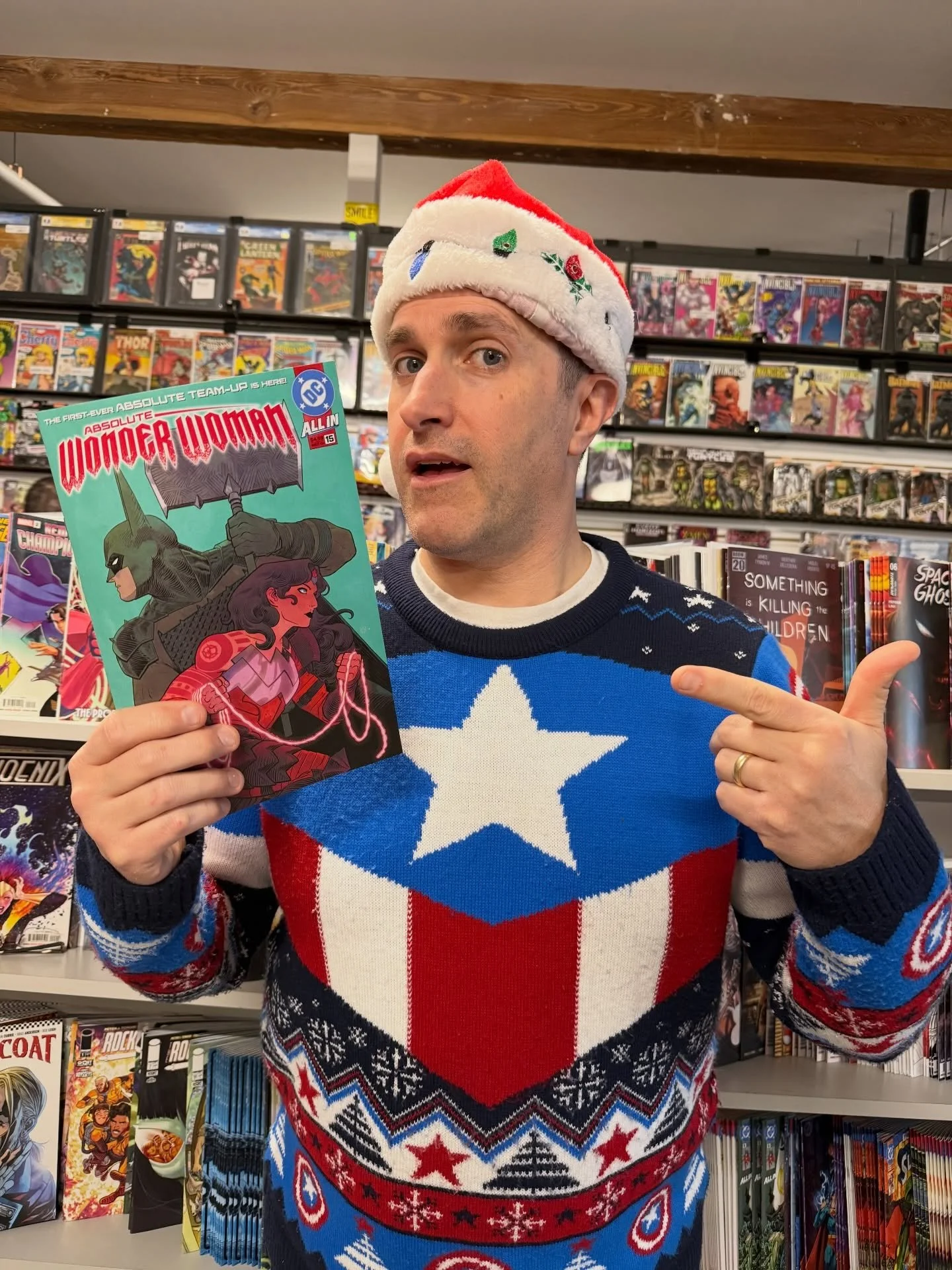 New Comic Book Day Staff Picks 
Christmas Eve 12/24/25

Chris: Absolute Wonder Woman 15
Jose: Absolute Superman 14 &amp; RedHood V The Joker 1
Aaron: Marvel Winter Break Special
Scott D: Absolute Martian Manhunter 7
Amanda: Return to Sleepy Hollow 2 