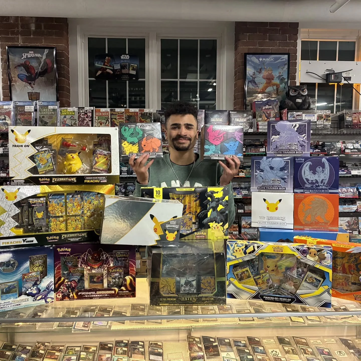 Isaiah picked up a sweet Pokemon collection yesterday! All this plus singles! Come check it out! If you've got a collection to sell head over to dmcomics.com and click "sell" to make an appointment with one of our experts