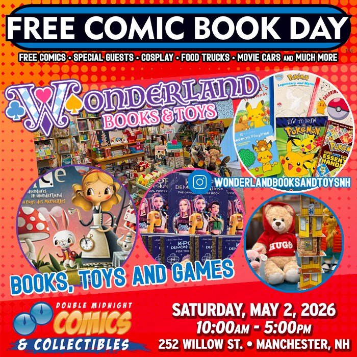 Please welcome FCBD guest &mdash; Wonderland Books and Toys! Manchester&rsquo;s only independent, locally owned, children's book &amp; toy store

Free Comic Book Day is back! Join us on Saturday, May 2nd to celebrate.

We&rsquo;re taking over The Fac