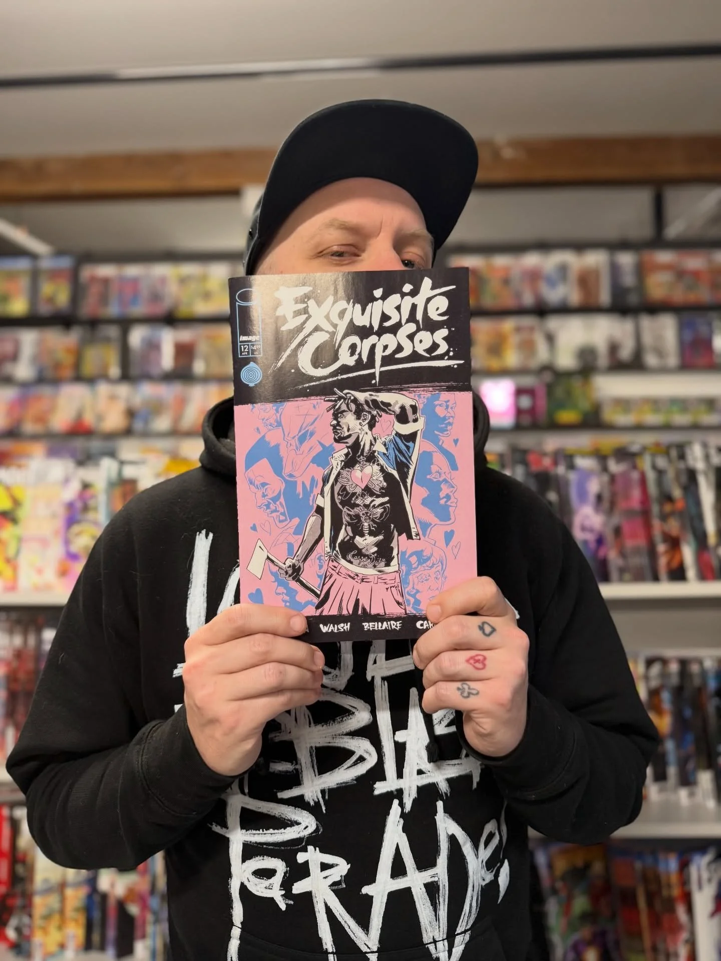 New Comic Book Day 4/22/26 Staff Picks

Aaron: Exquisite Corpses 12
Jose: Spiderman Superman 1 &amp; Corpse Knight 1
Chris: Spiderman Superman 1
Anderson: Phantom of the Opera 3
Scott D: Kaito &lsquo;84 2
Amanda: In Your Skin 1
Scott P: Spiderman Sup