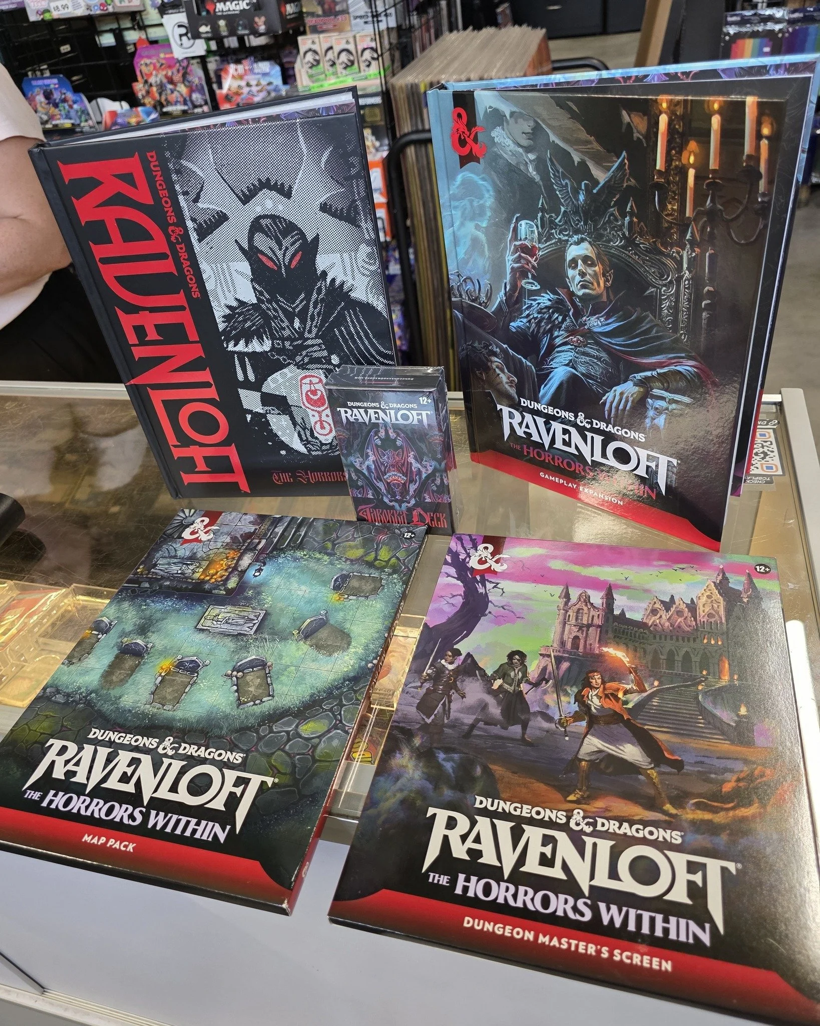 The new Dungeons &amp; Dragons Ravenloft The Horrors Within is out at both locations today! Grab the standard or hobby exclusive cover, the map pack, DM screen and the Tarokka Deck!

#d&amp;d #dungeonsandragons #ravenloft
