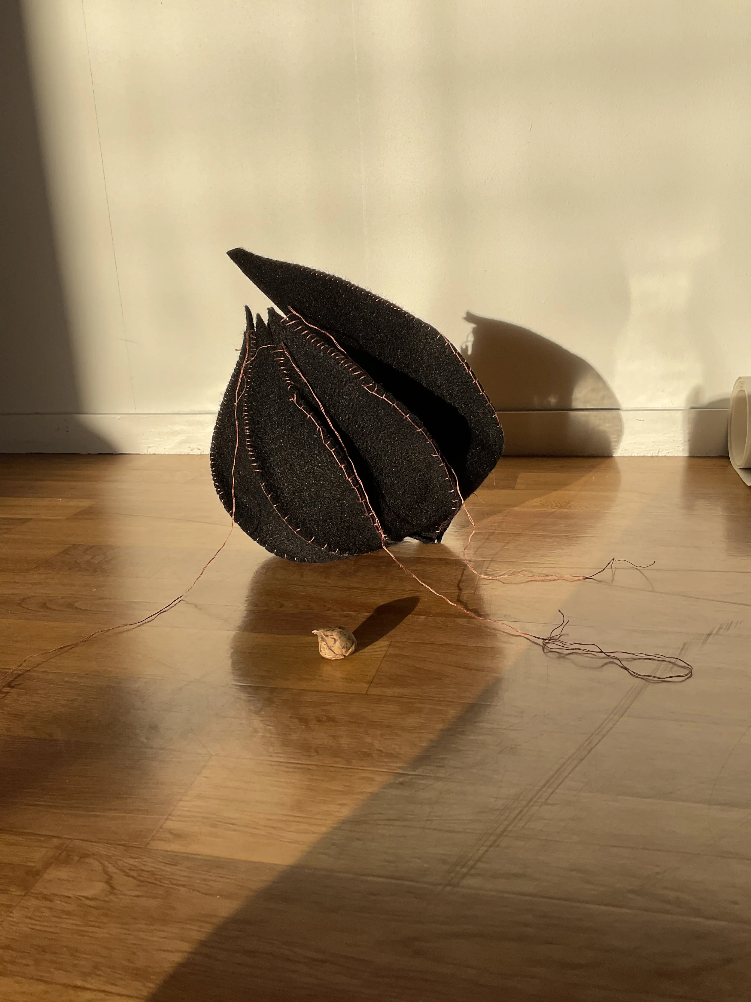 Heartnut in wool textile