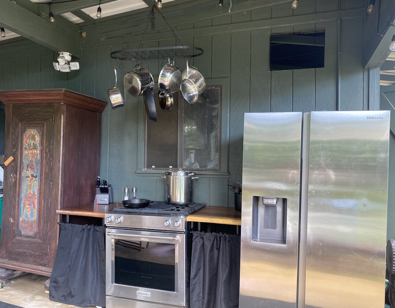 Shared outdoor kitchen