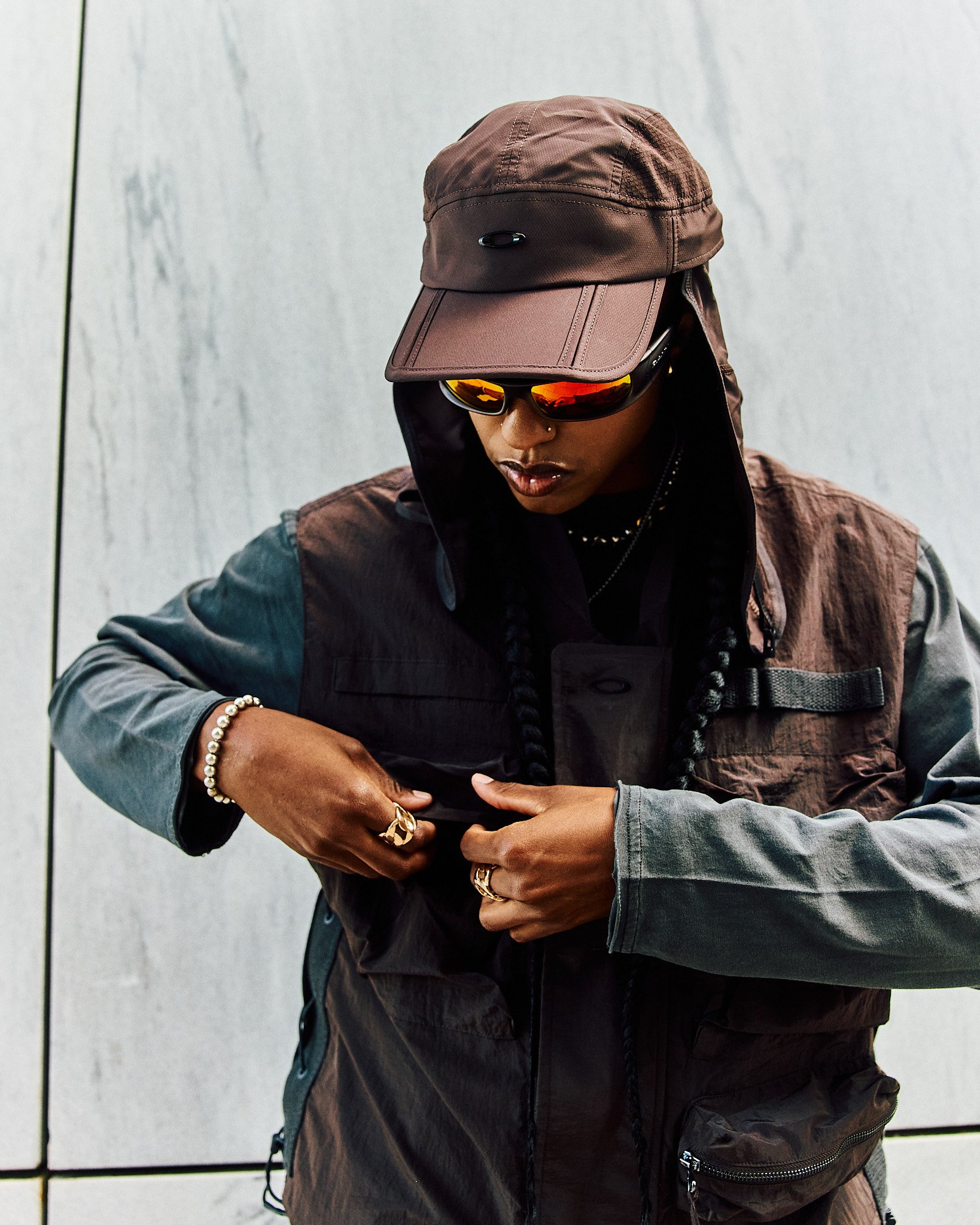 WNBA player, Diamond DeShields showcasing the Oakley x Jaylen Brown collection. Alan Lam shot for LeagueFits.