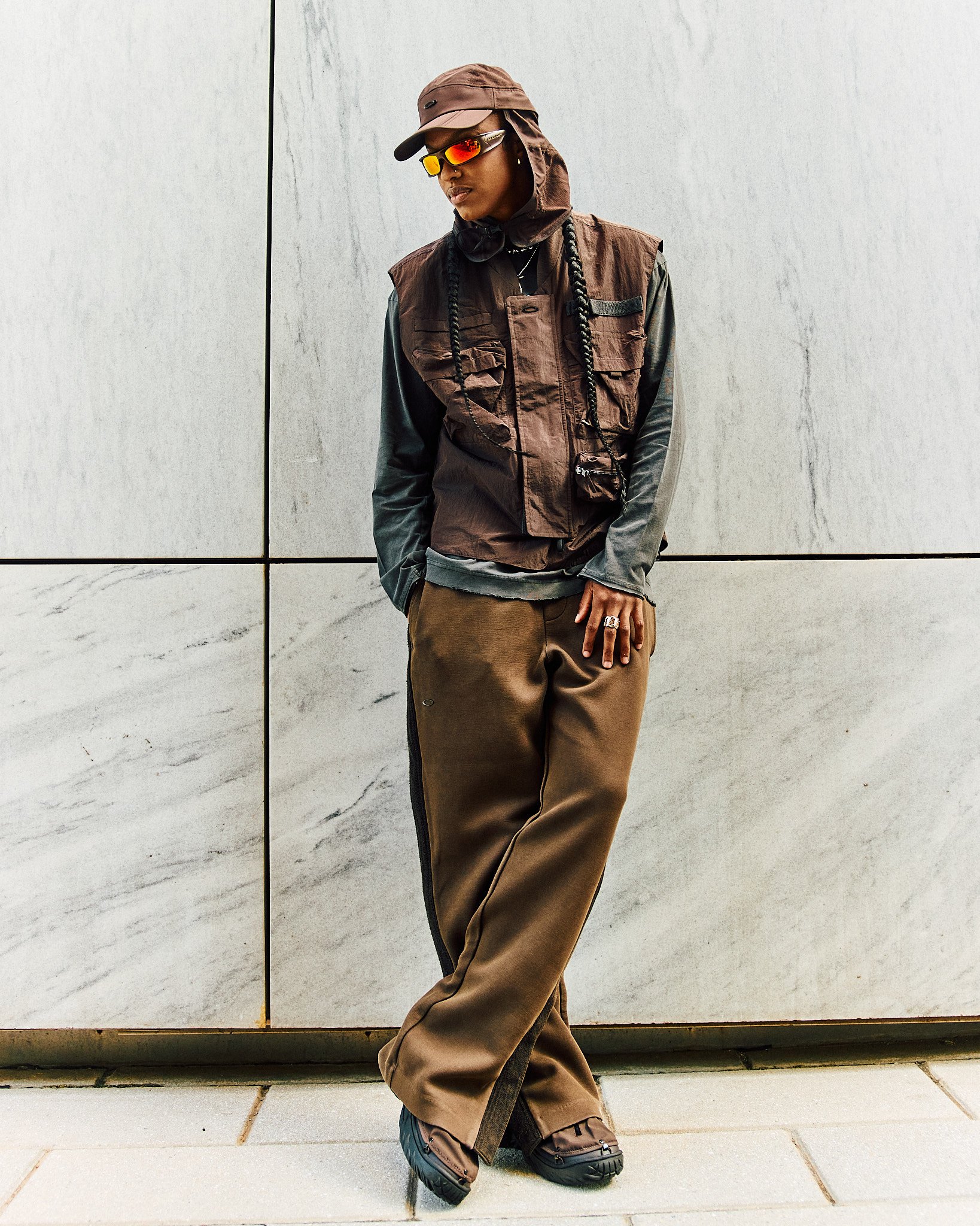 WNBA player, Diamond DeShields showcasing the Oakley x Jaylen Brown collection. Alan Lam shot for LeagueFits.