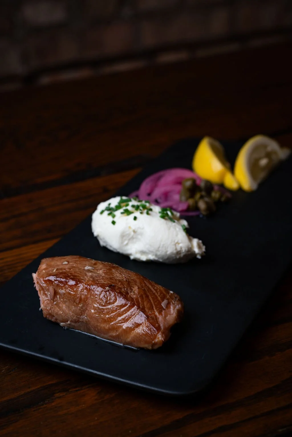 premium smoked salmon Tinys restaurant in Gary Indiana