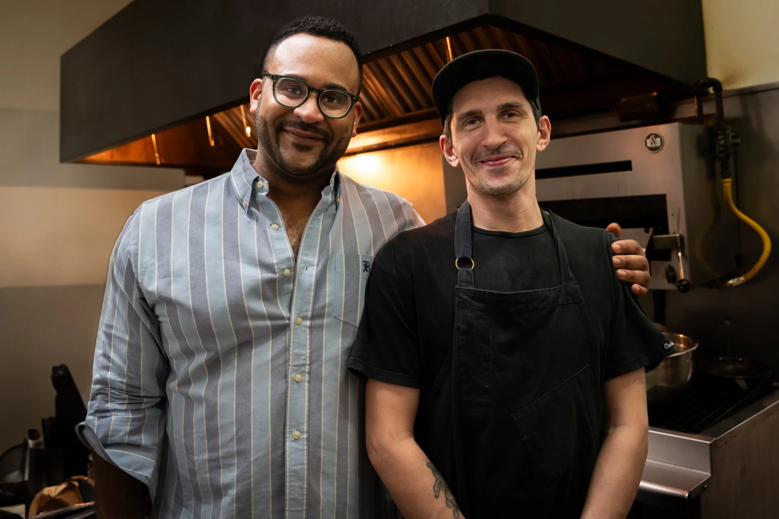 Matt Blackwell, owner and Matt Cervantes Chef at Tinys Restaurant Gary Indiana