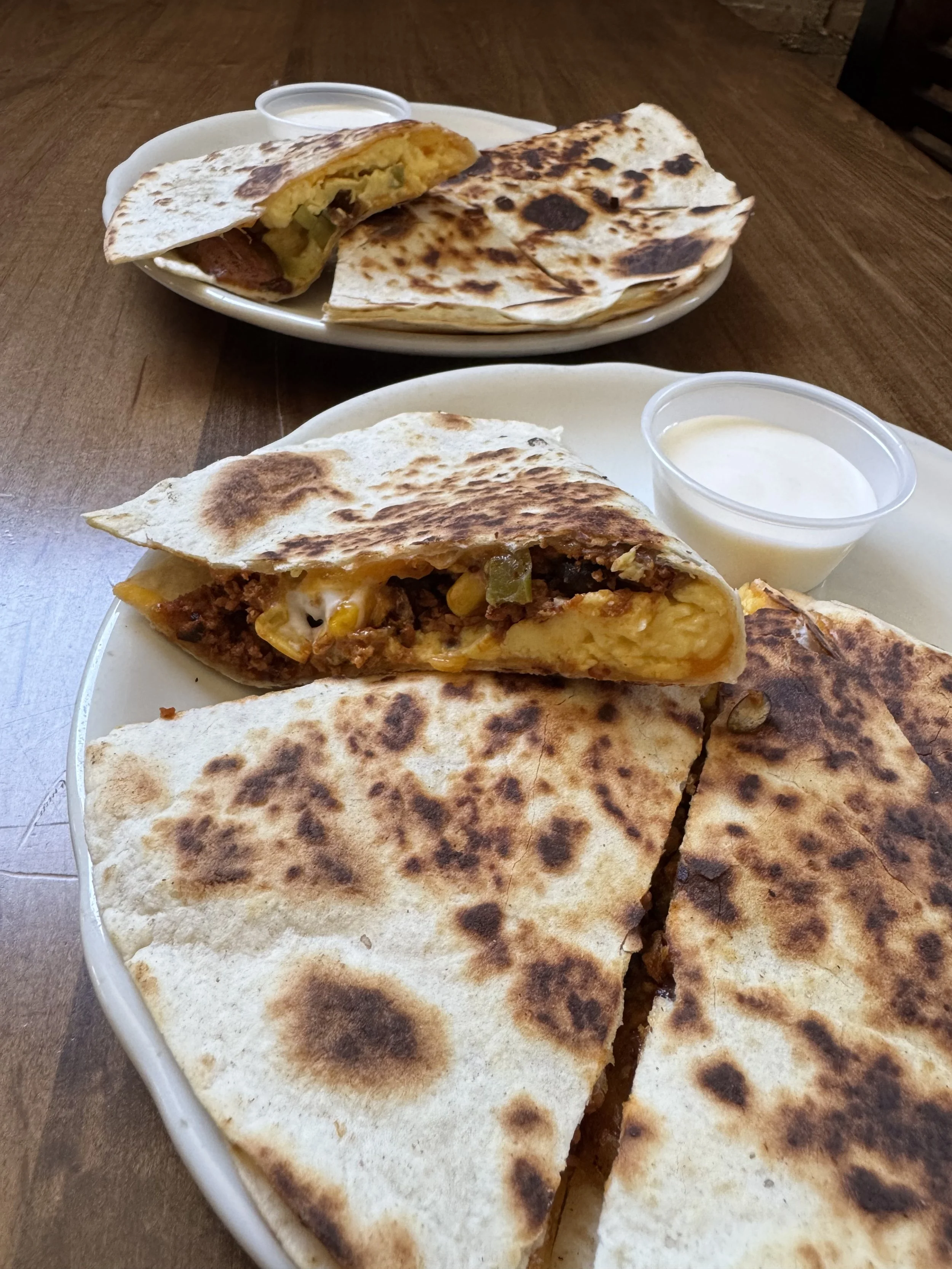 picture of quesadilla at Tiny's Coffee Bar