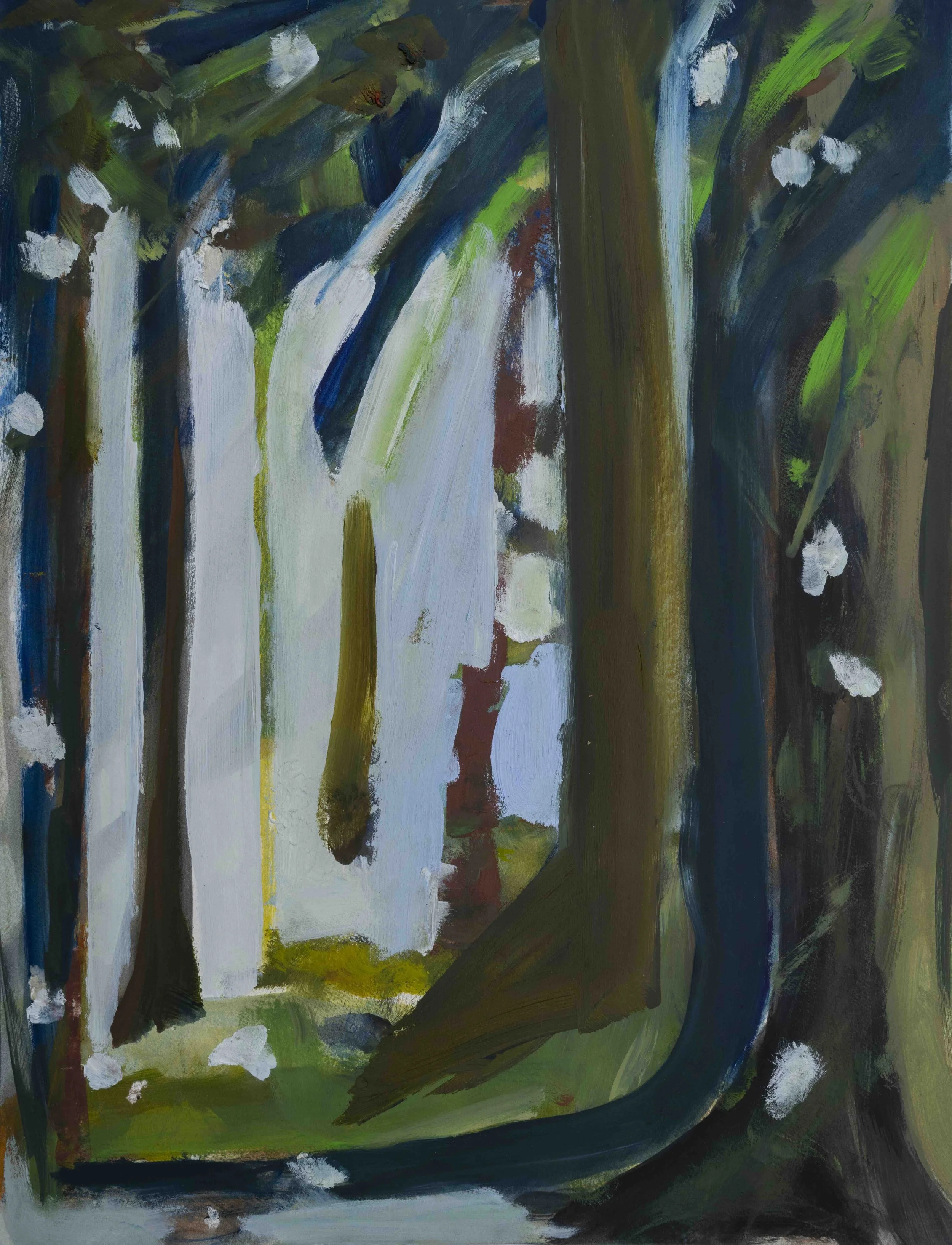 "Untitled", 2022, oil on paper, 12" x 16"