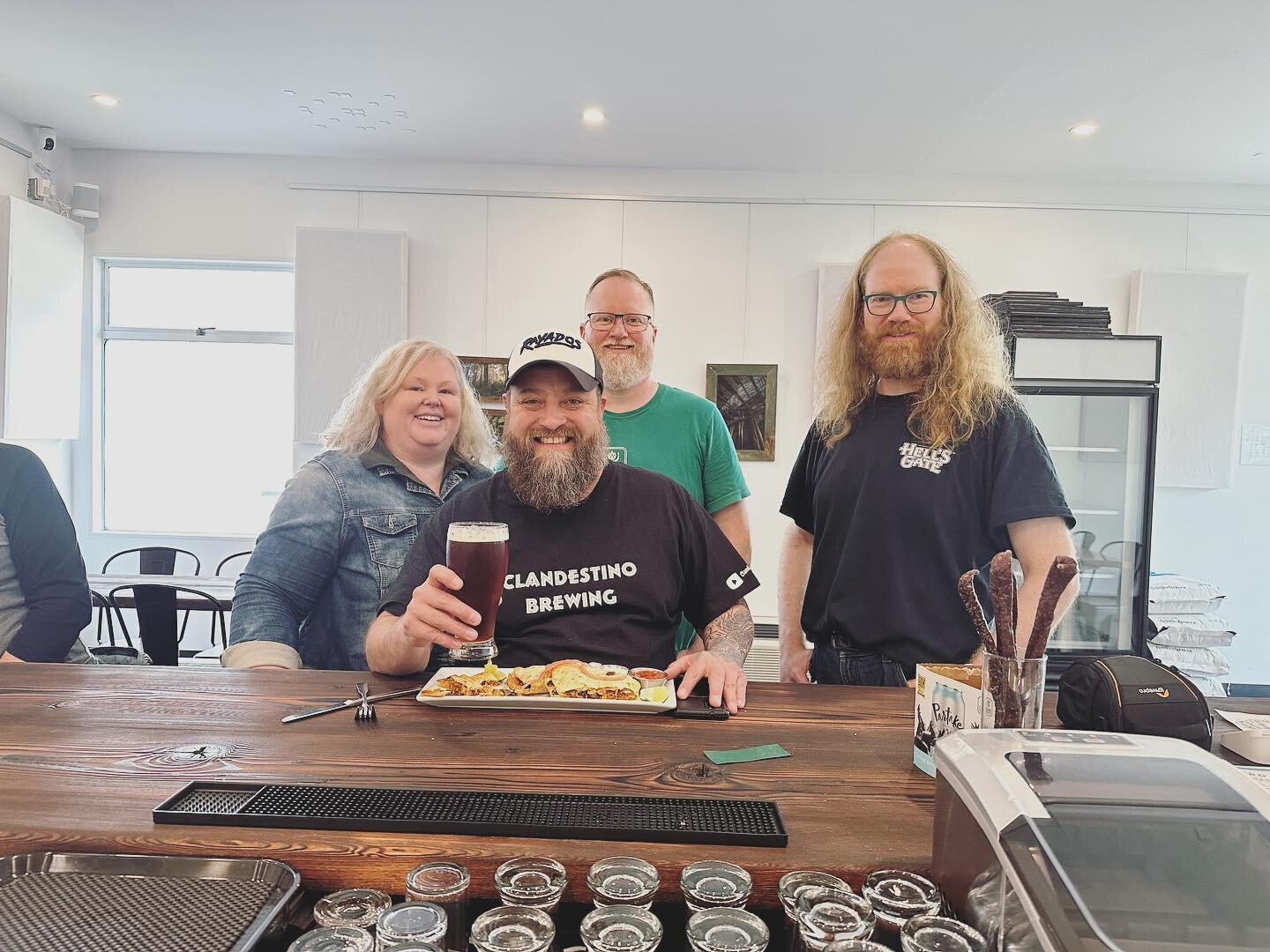 Today we shared our collaboration brew Mexican Dunkel with Clandestino brewing. Thanks for the brew day, beer and the good memories.  Wraps up Cinco de Mayo weekend 2023.  @urban forage thanks for making the special for us. The quesadilla&rsquo;s wer