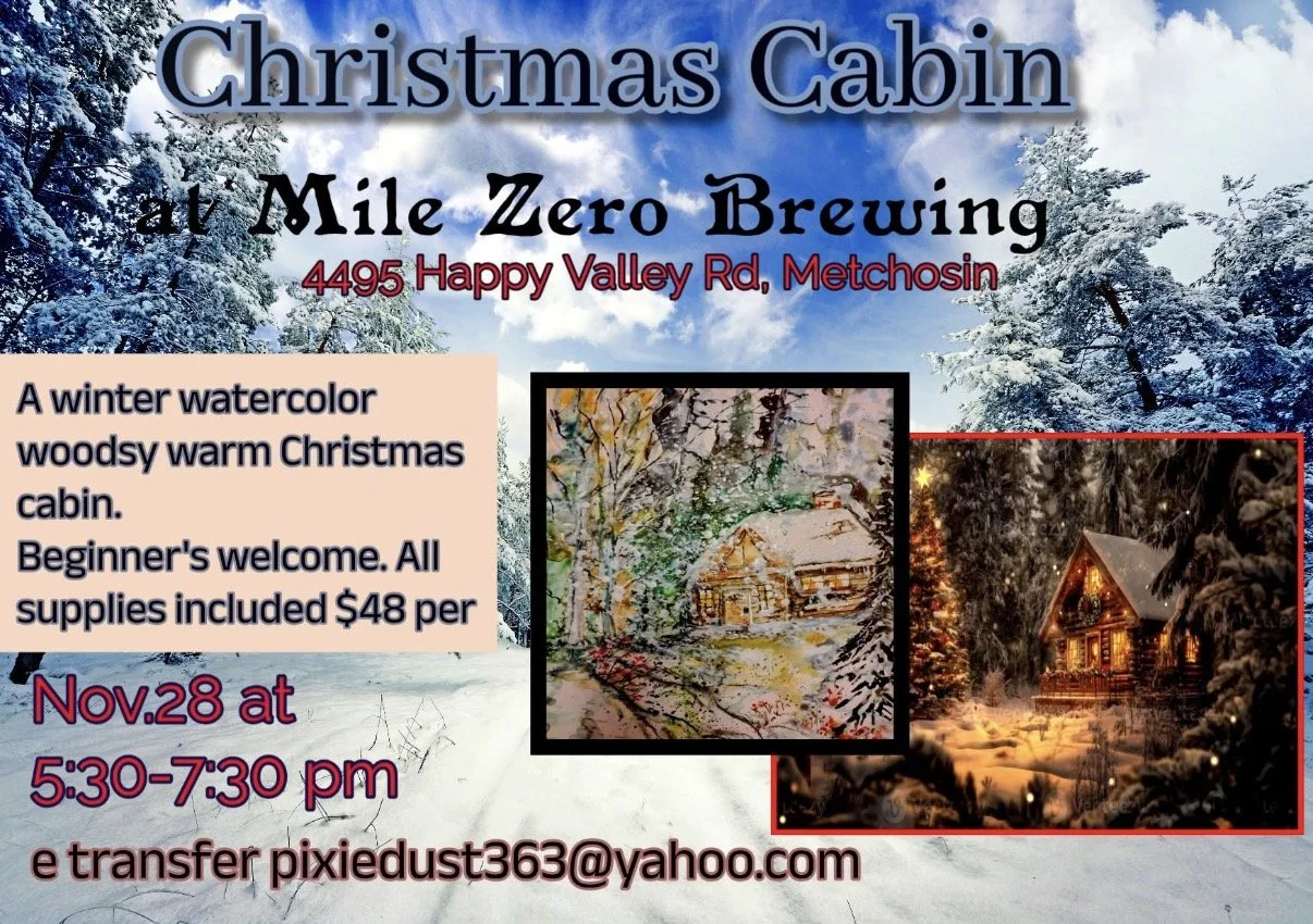 Christmas Cabin Paint Night