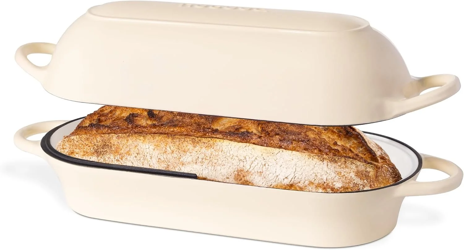 Enameled Cast Iron Bread Loaf Pot