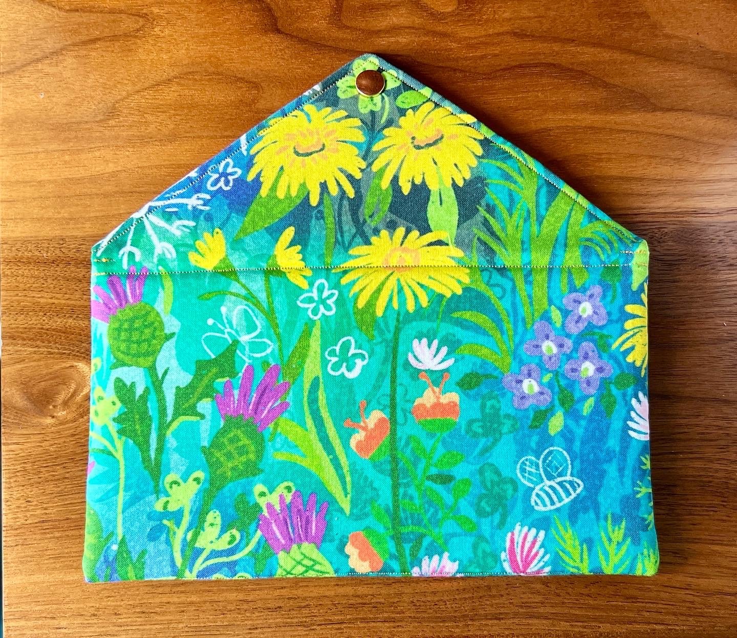Padded Floral Snap Pouch