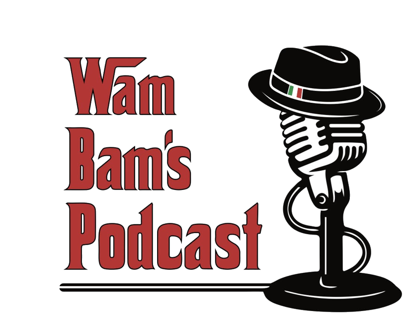 Logo of Wam Bam's Podcast with a skeleton wearing a hat and speaking into a microphone.