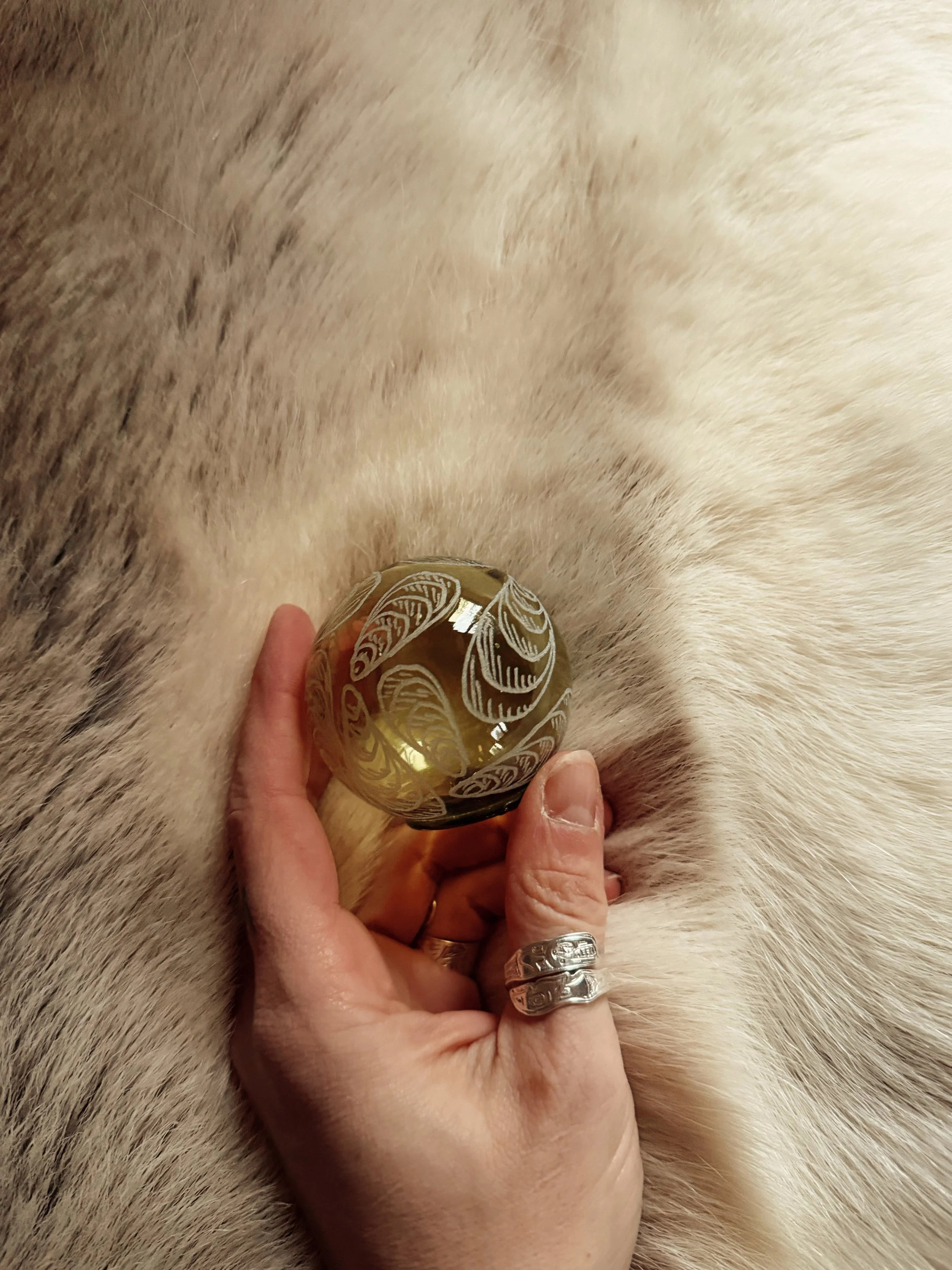 Olive Tinted Oyster Glass