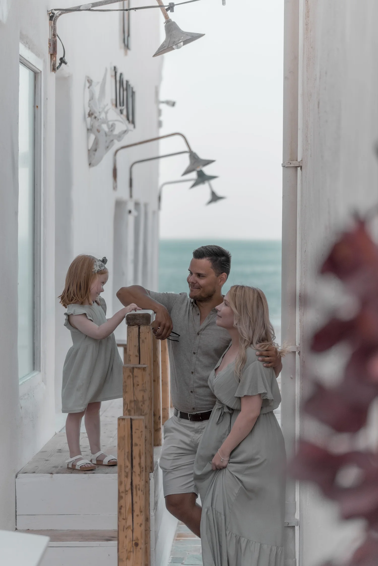 Family portrait session on the beach in Naxos, Greece
