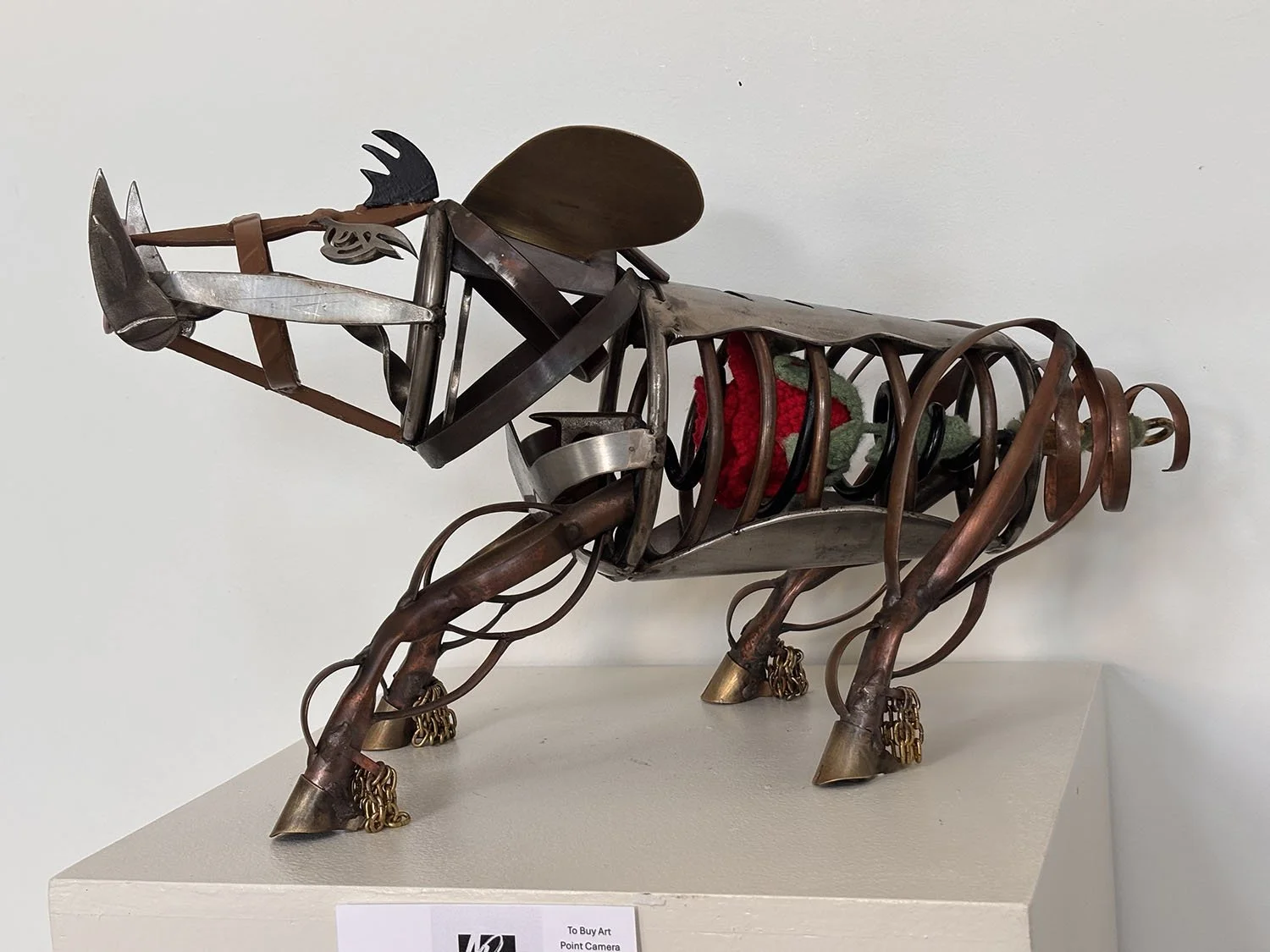 "Little Pig" by Bruce Slaton. Multi-Media.  $1,250.