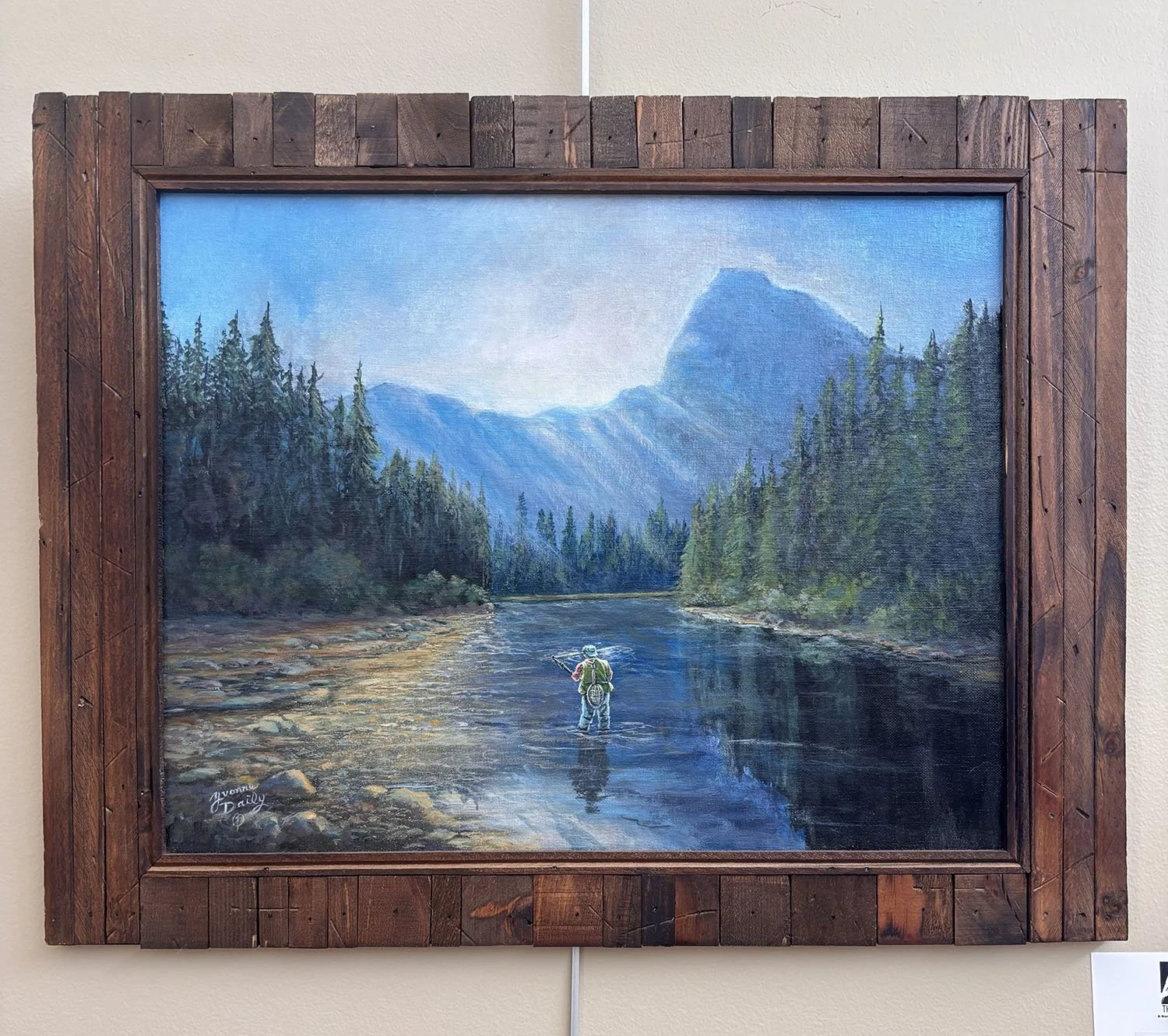 Casting for a Fish Fry,
Yvonne Daily.
 Acrylic,
14" x 18" ,


$355.
