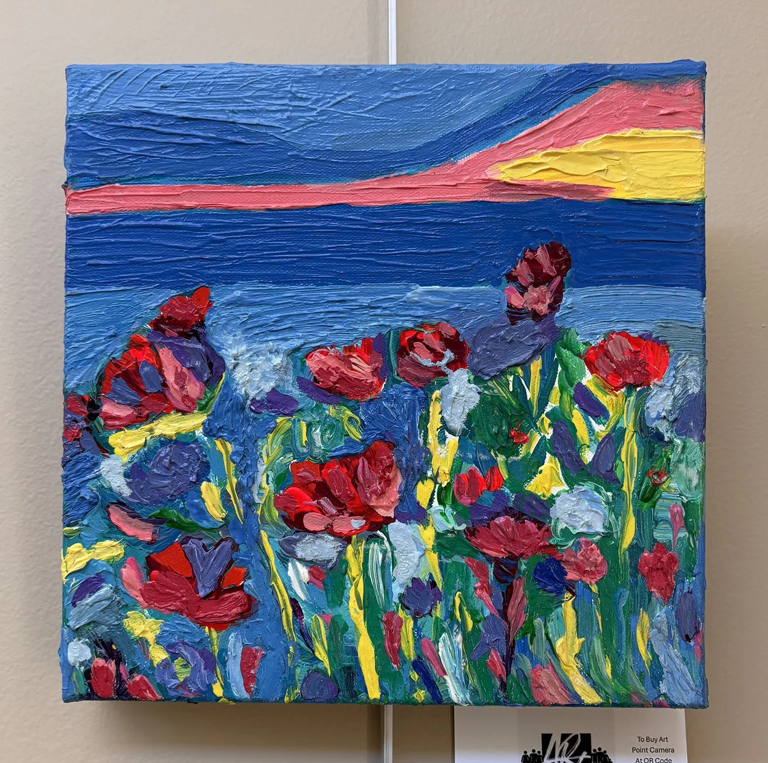 Springtime Flower Power,
created by Janet Borders,
Oil on canvas,
10” x 10”,
$179