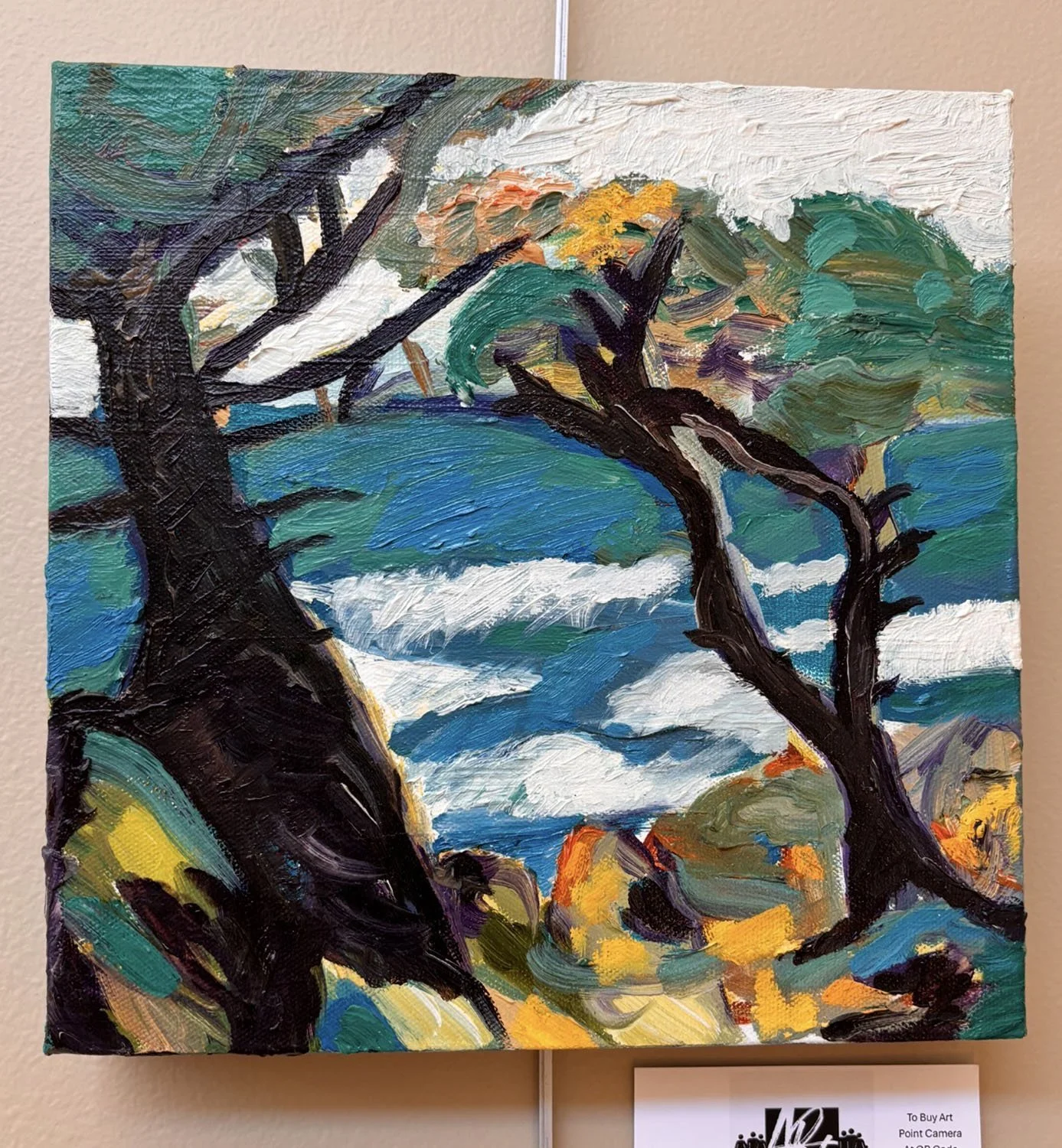 Carmel, California,
created by Janet Borders,
Oil on canvas,
10” x 10",
$219