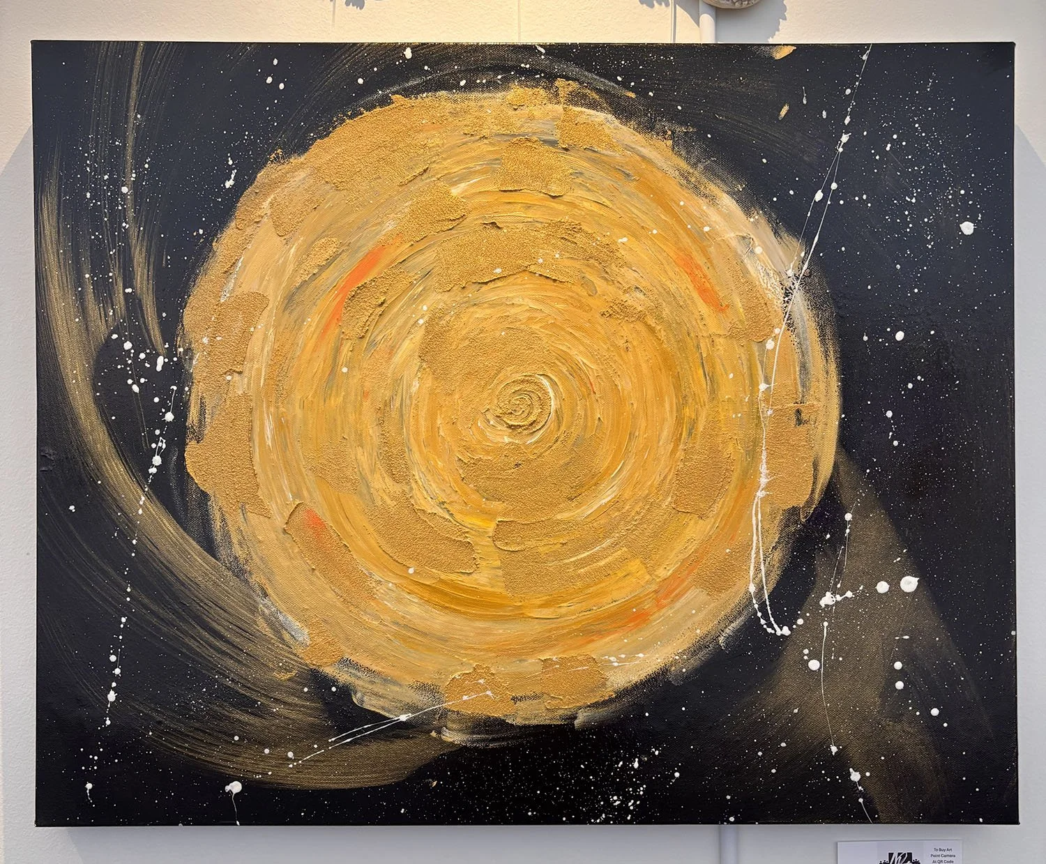 "Obitus" by Bailey Lankford. Acrylic & mixed media, 24” x 30”.  $600.