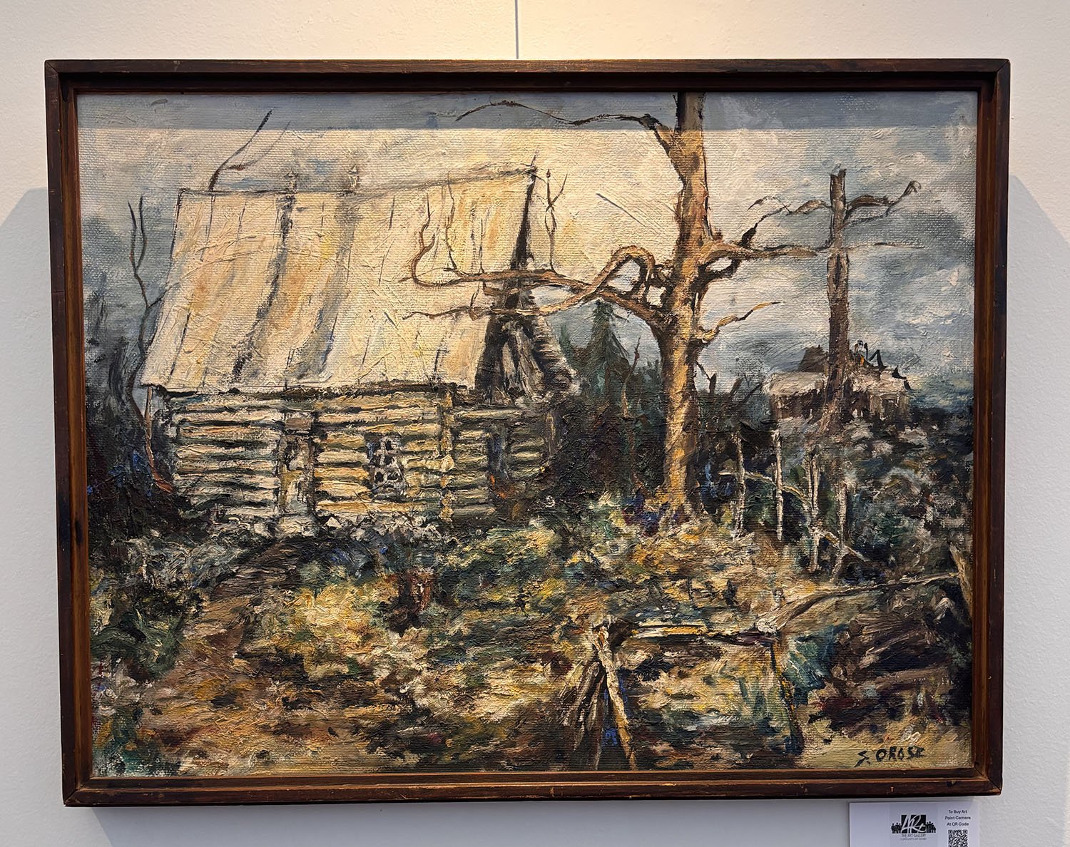 "Porter’s Cabin" by Susan Orosz. Oil. 19” x 20”. The original painting is not for sale.

19” x 20” canvas print: $200
Framed paper print: $60
Unframed paper print:  $15



