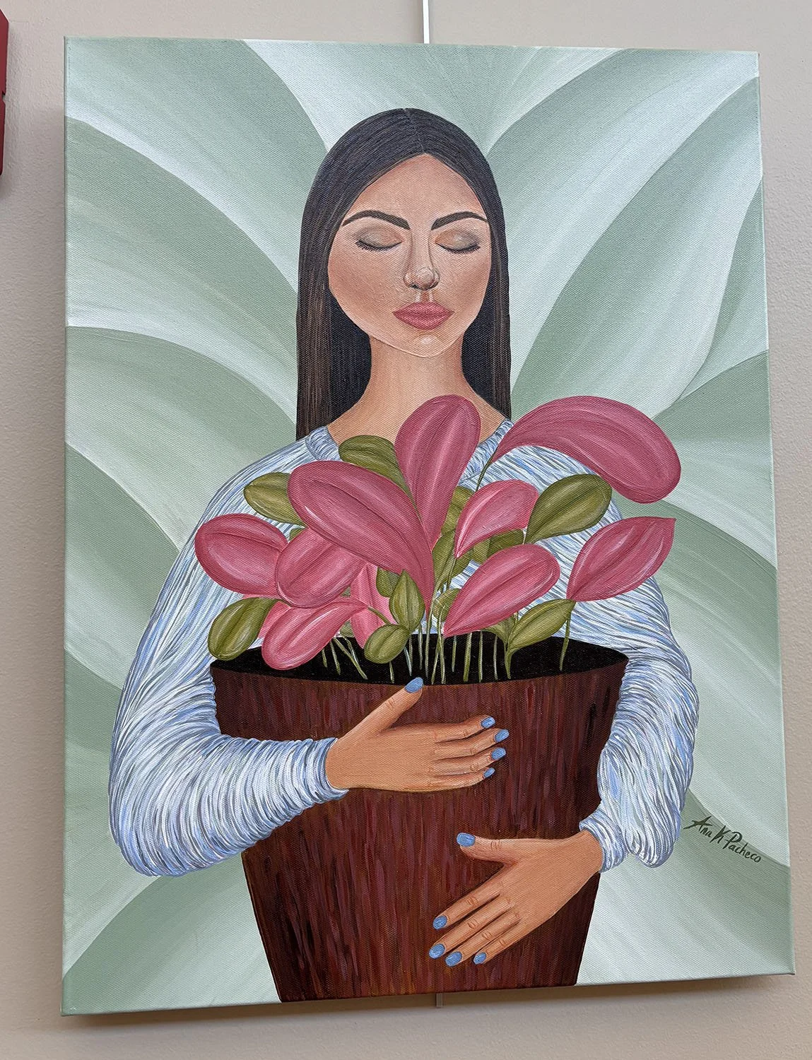 New Age Sage,
created by Ana Karen Pacheco,
Acrylic on canvas,
18” x 24”,
NFS