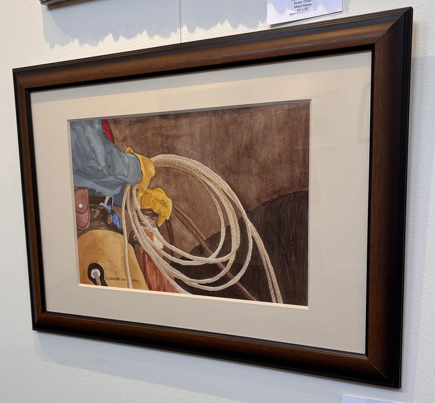 "The Roundup" by Gary Johnson. Watercolor, 
19” x 26”.  $329