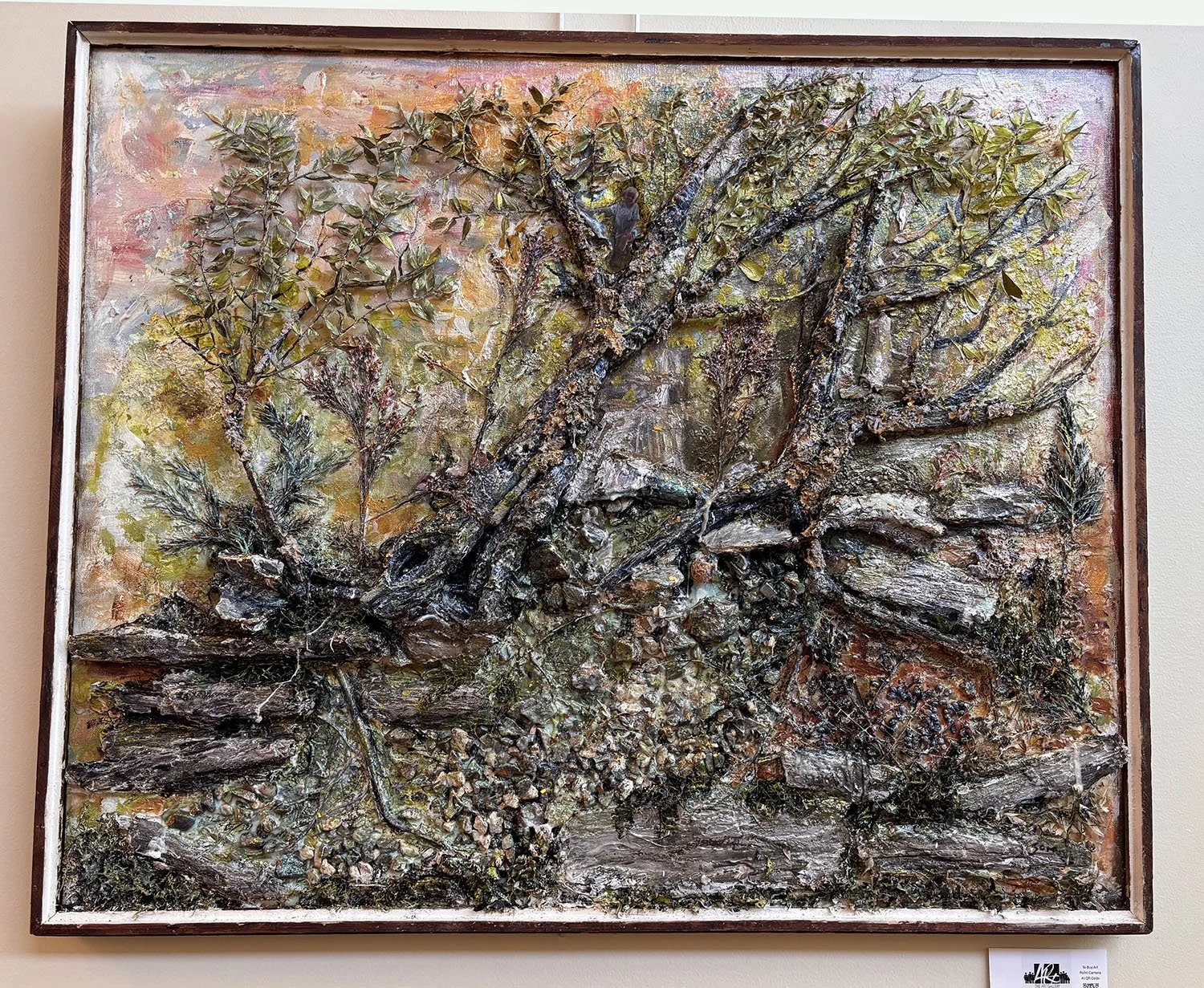 A Good Tree to Climb,
created by Susan Orosz,
Mixed Media,
34” x 55",
Not for sale.
Framed Print, 17” x 13”,
$60.
Unframed Print, 17” x 13”,
$15.
