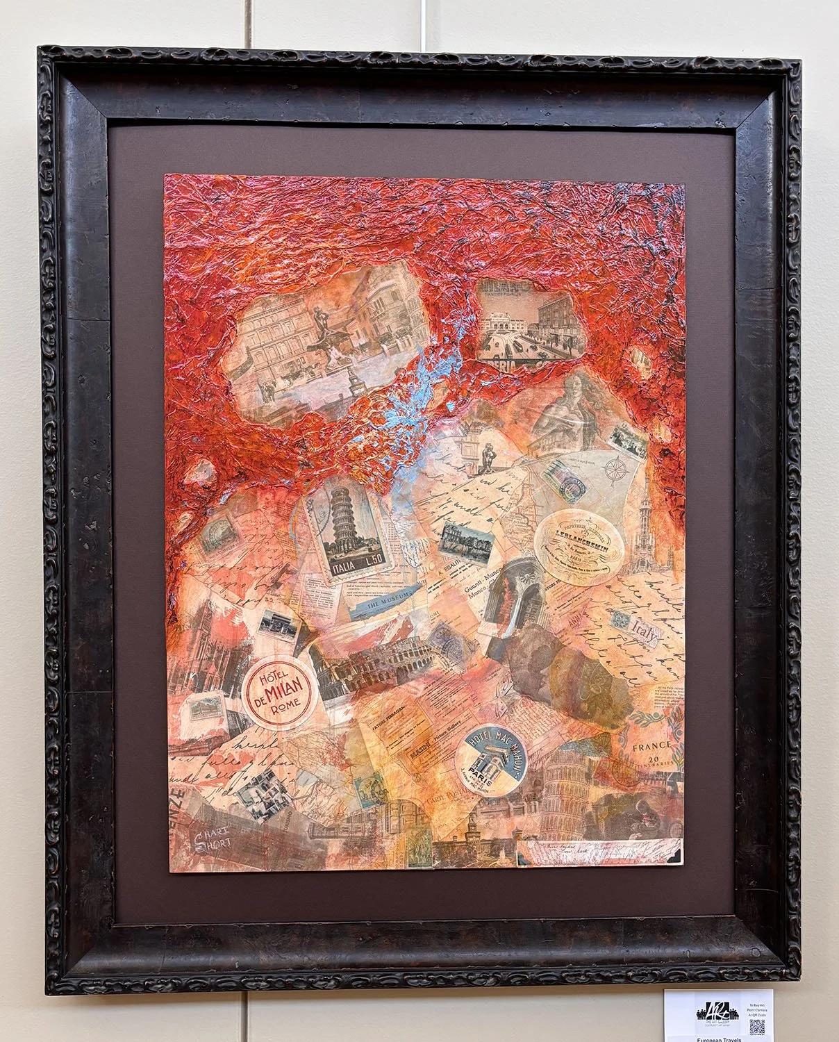 European Travels,
created by Shari Short,
Mixed Media and Acrylics,
18” x 24”, 
$450