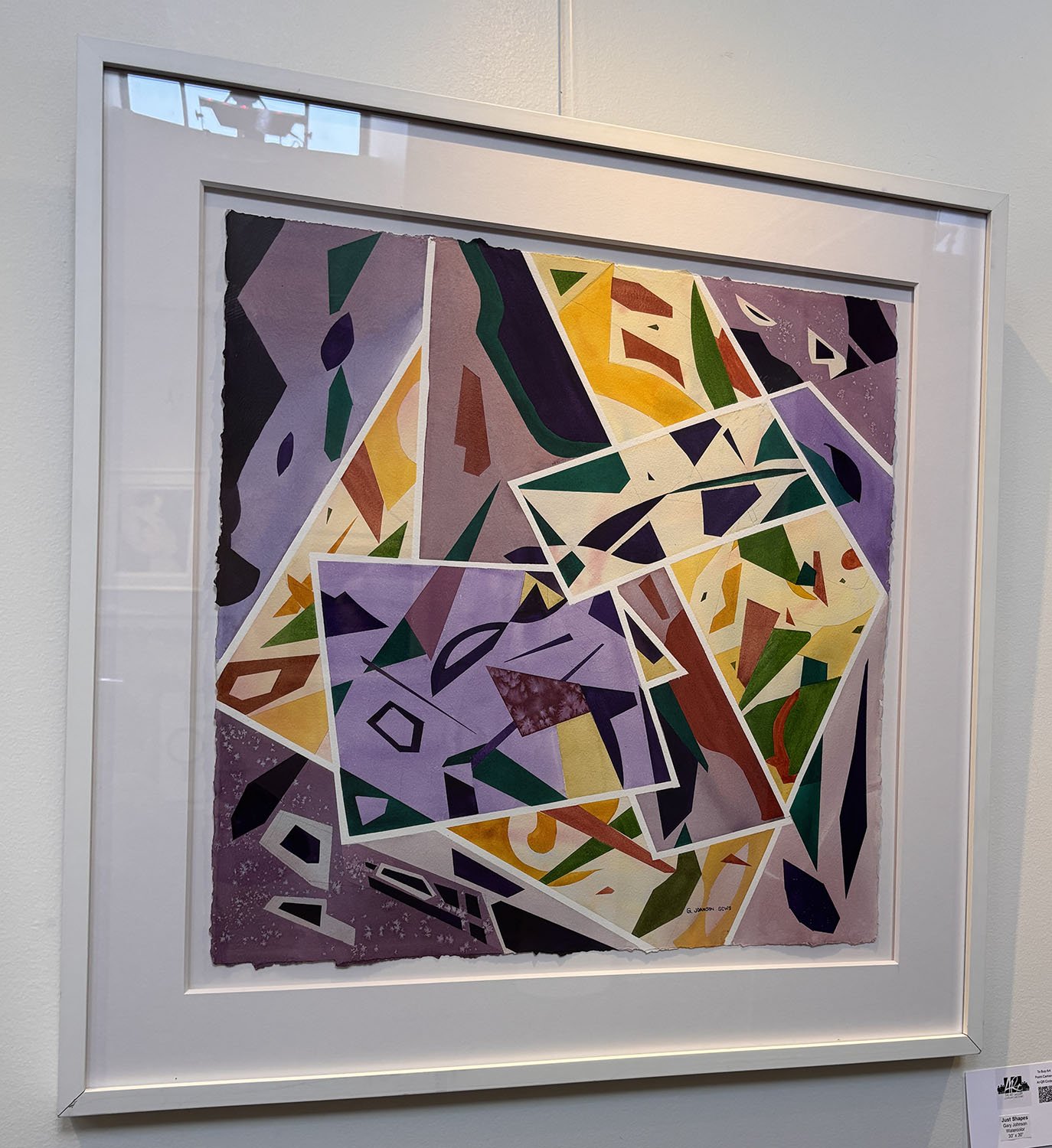 "Just Shapes" by Gary Johnson.  Watercolor.
30” x 30”.   $499.