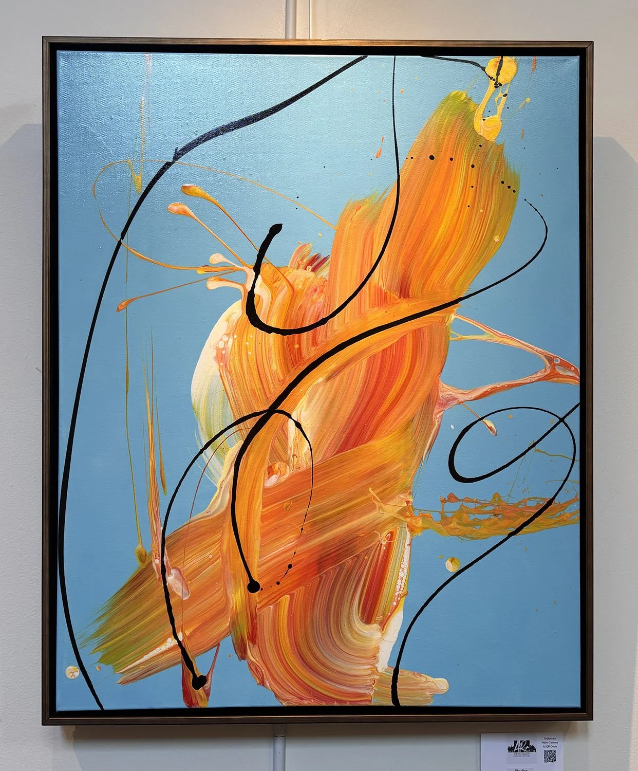 "Skyfire" by Bailey Lankford. Acrylic, 26” x 32”. $850.