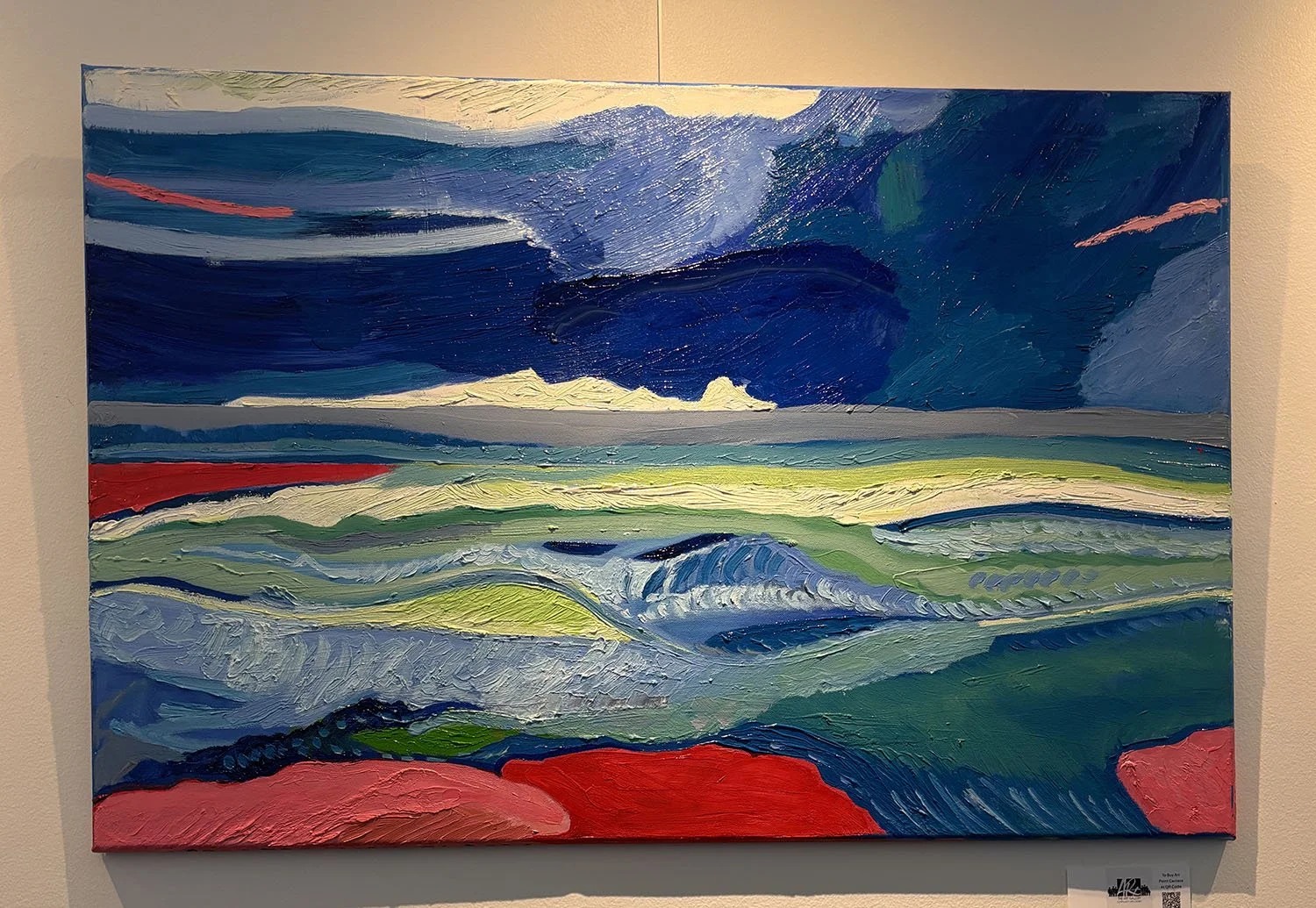 "Turbulent Waters" by Janet Borders. Oil on canvas,  24” x 36”.  $799.