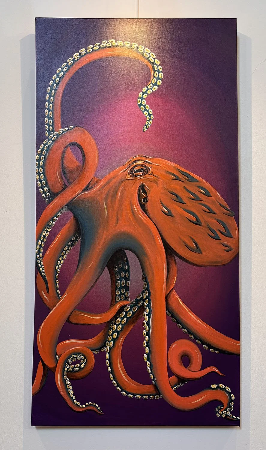 "The Angst of Becoming" by Lennia Daulton. Acrylic on canvas,  24” x 48”.  $1,050.