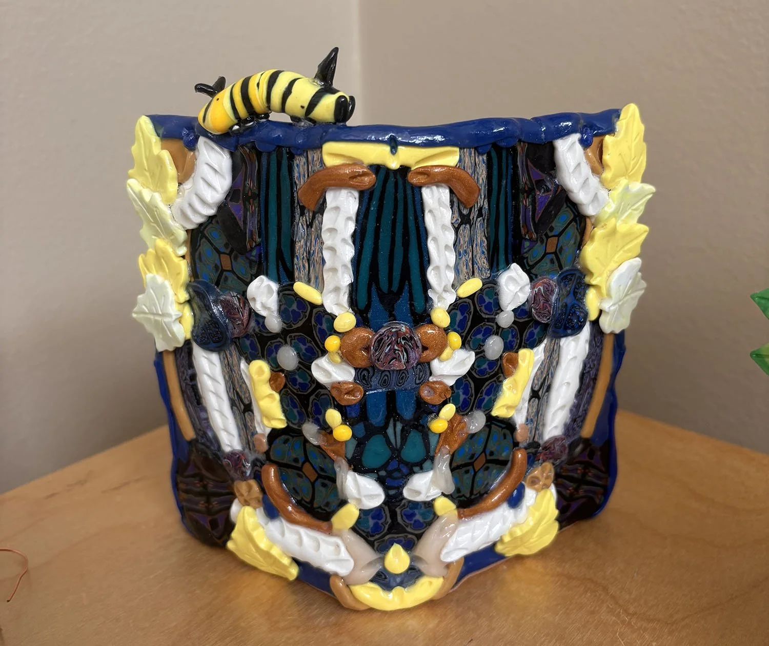 Butterfly Window Number 23,
Marina Lostetter.
Polymer Clay Tin and Paper,
5 “x 5” x 2”,


$70.
