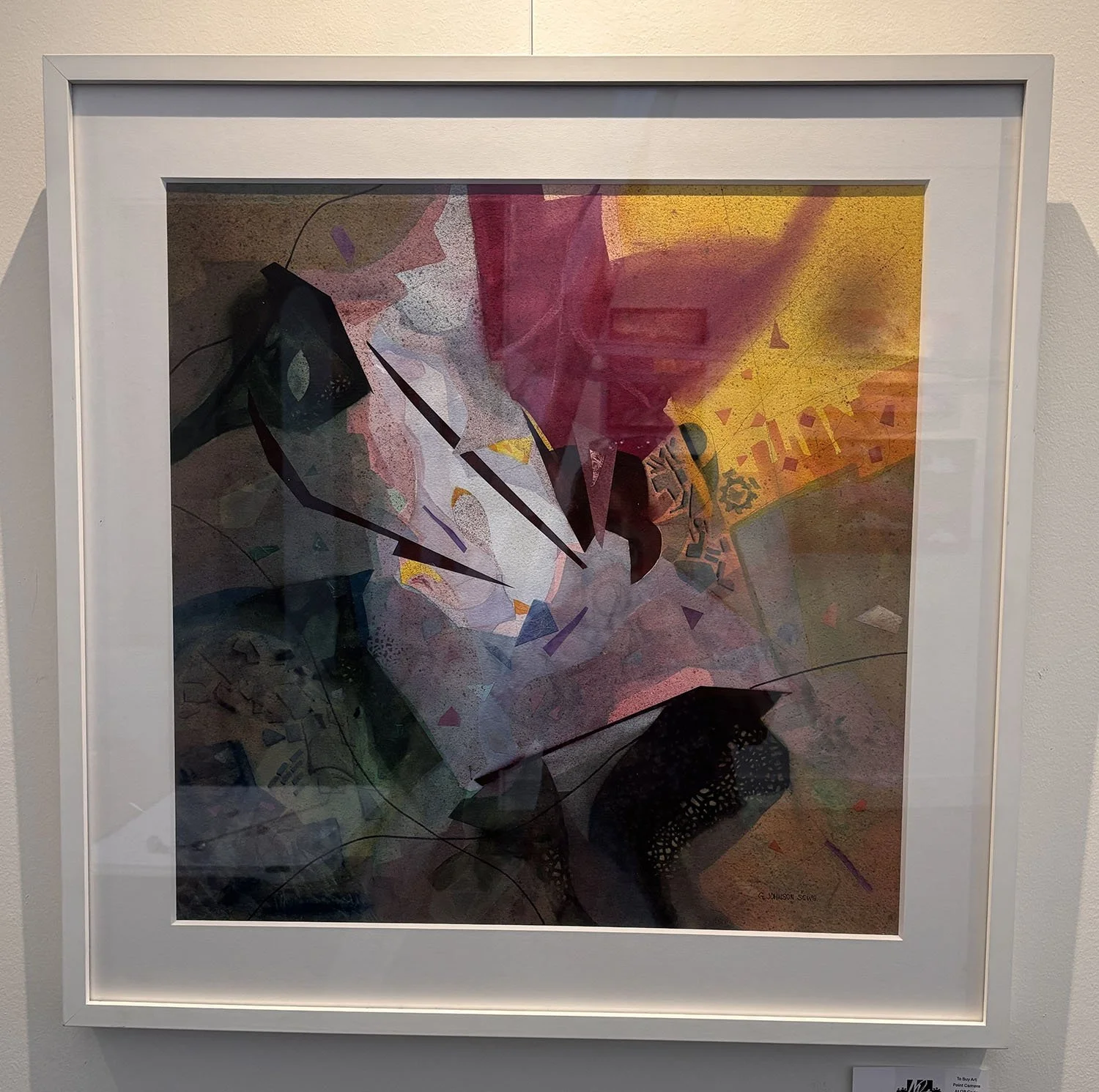 "Sunny Perspective" by Gary Johnson. Watercolor,  27” x 27”.  $749. 