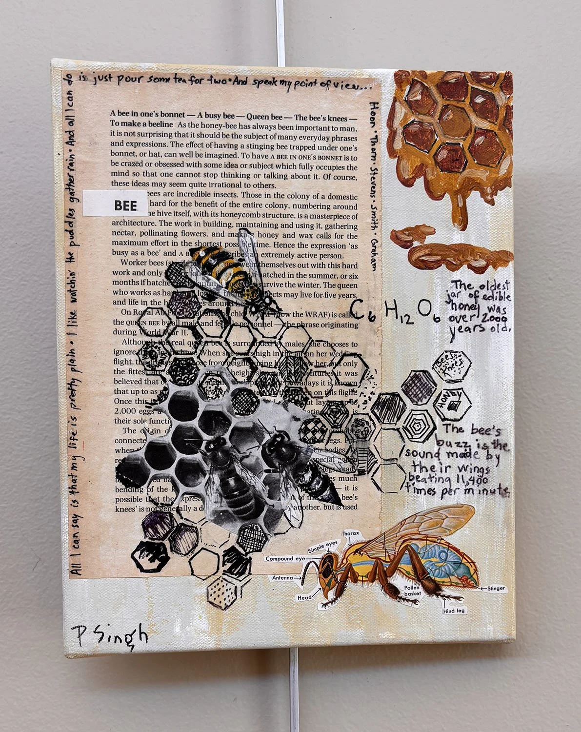 Life’s Nectar,
created by Patricia Singh,
Mixed Media,
10” x 8”,
$80