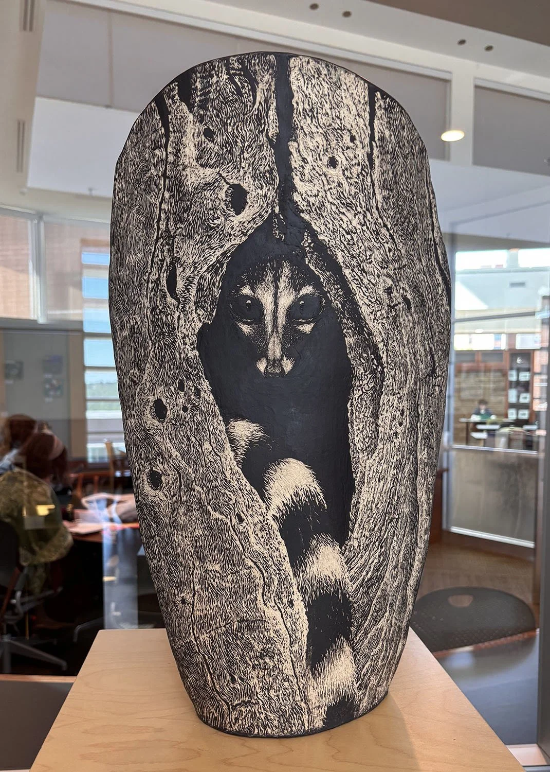 Genet Vessel,
created by Margery Shore,
Sgrafitto on stoneware,
Not For Sale