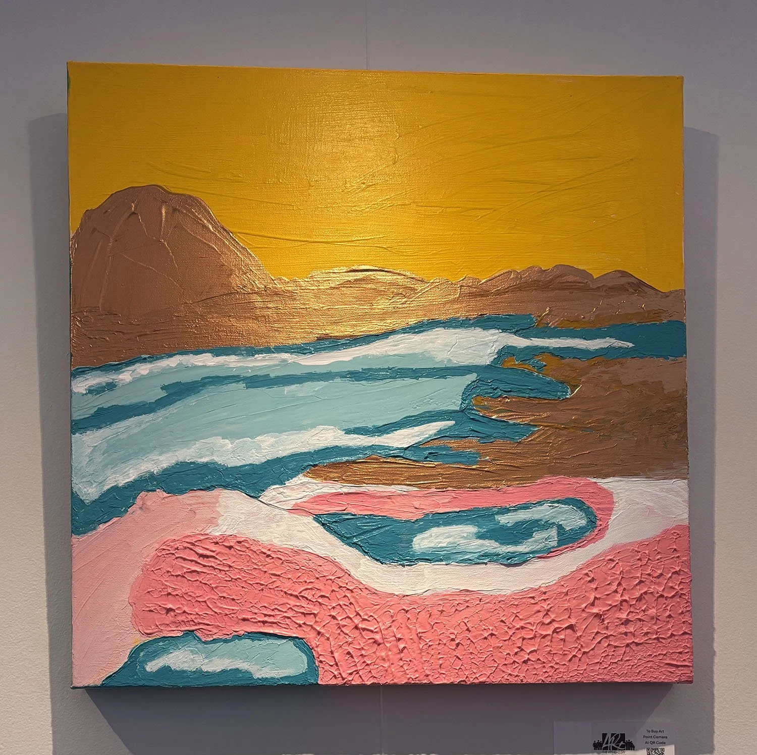"Memory of the Tides" by Janet Borders. Acrylic on canvas,  20” x 20”.  $399.